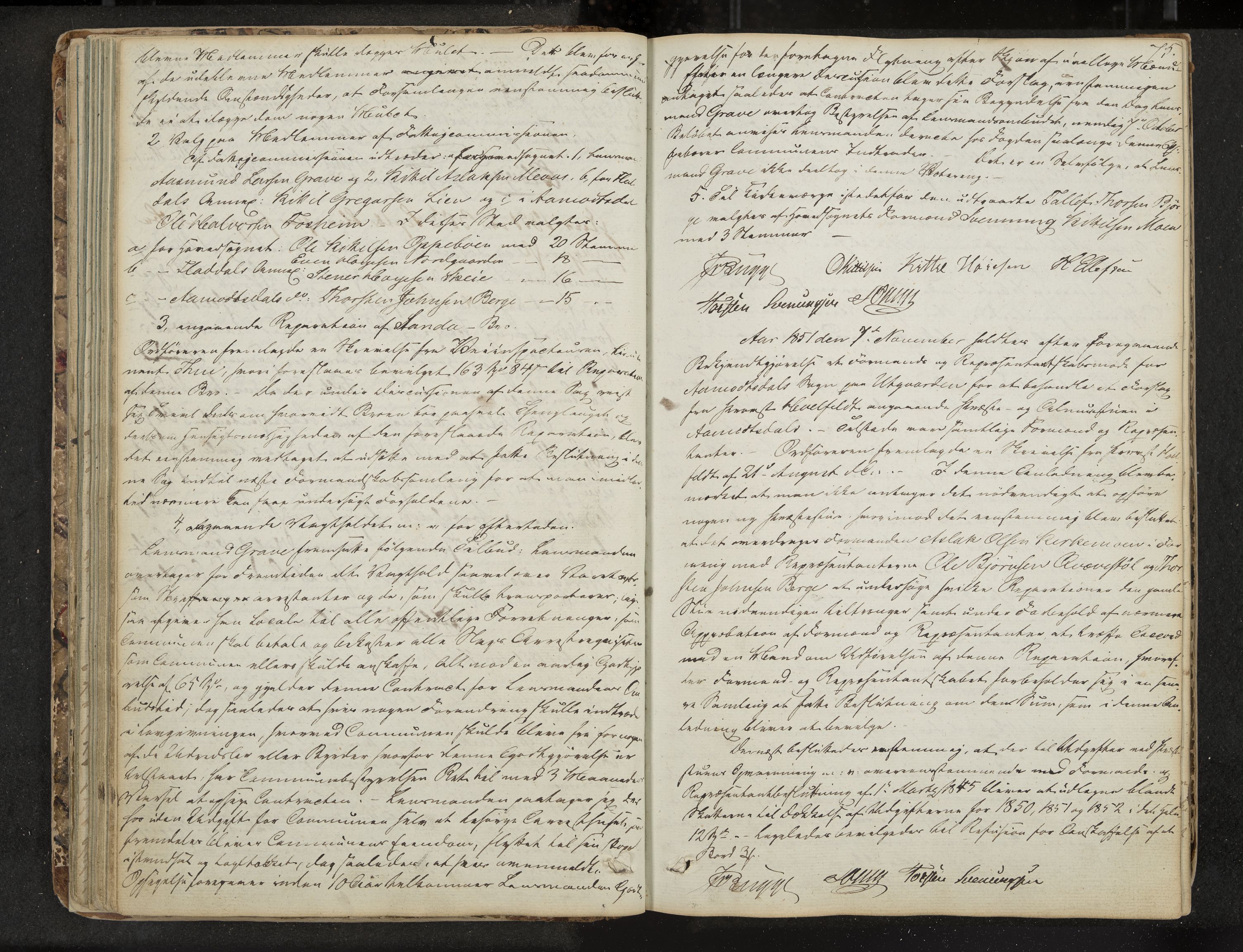 Seljord formannskap og sentraladministrasjon, IKAK/0828021/A/Aa/L0001: Møtebok med register, 1838-1879, p. 75