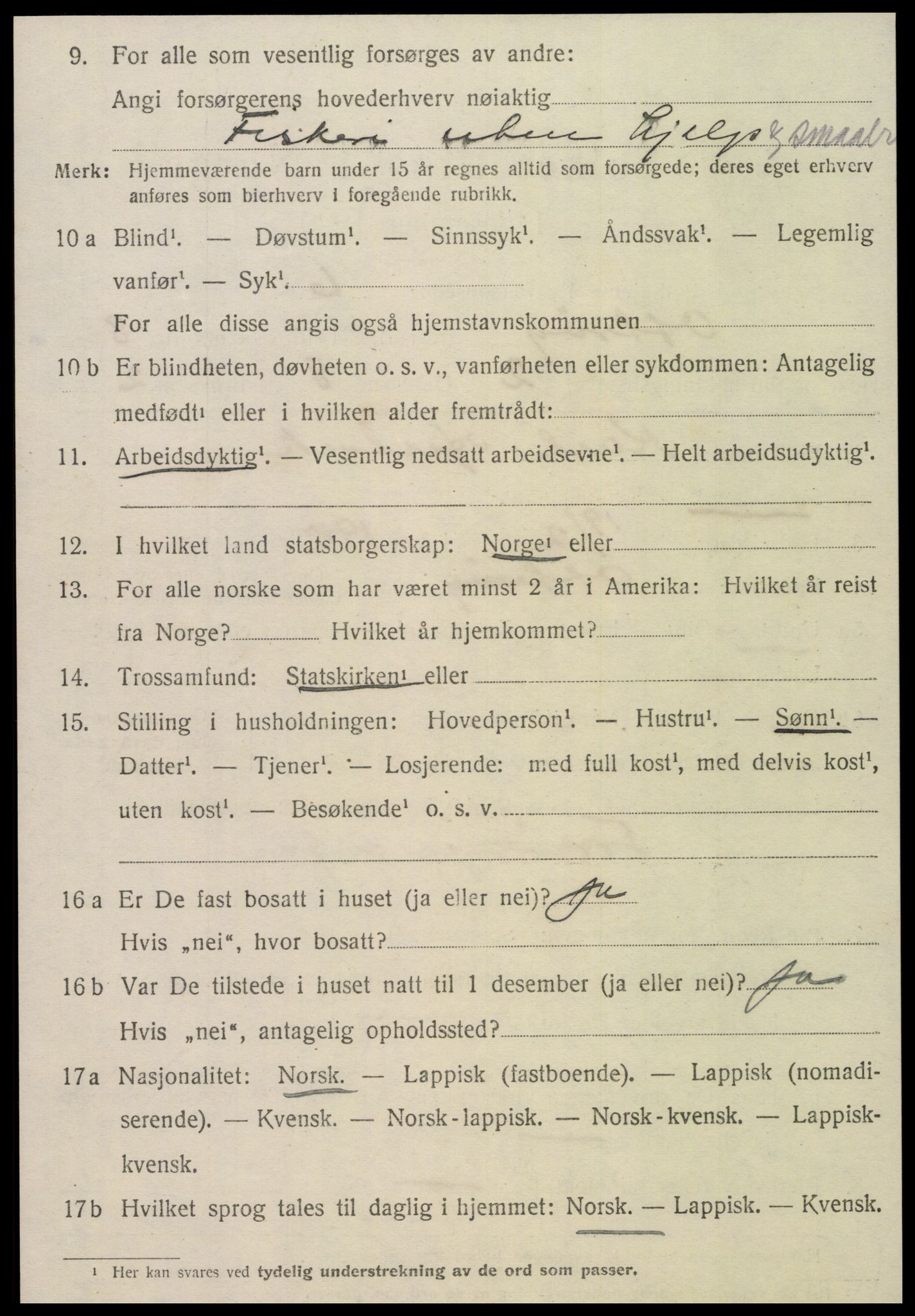 SAT, 1920 census for Otterøy, 1920, p. 2948