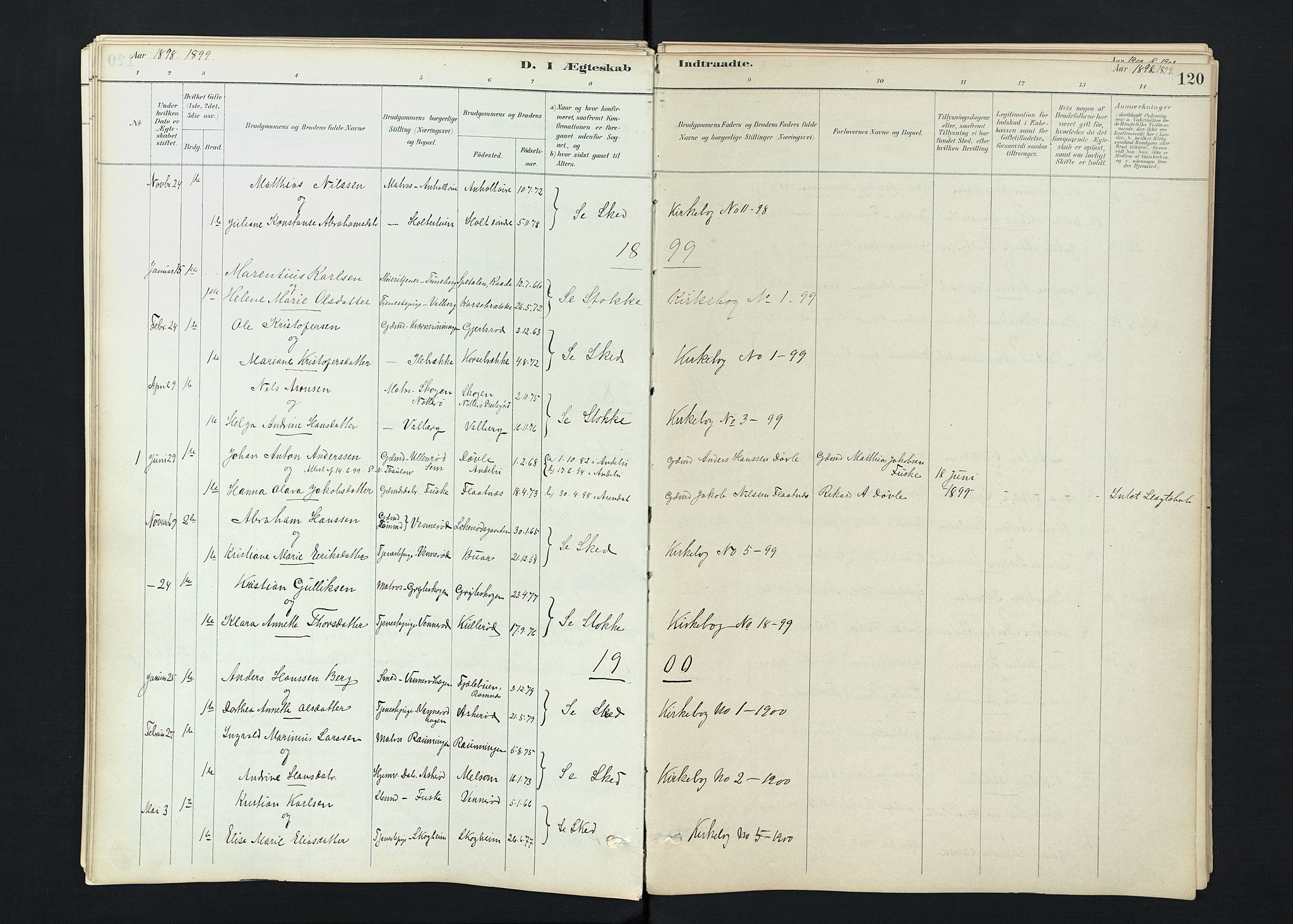 Stokke kirkebøker, AV/SAKO-A-320/F/Fc/L0001: Parish register (official) no. III 1, 1884-1910, p. 120