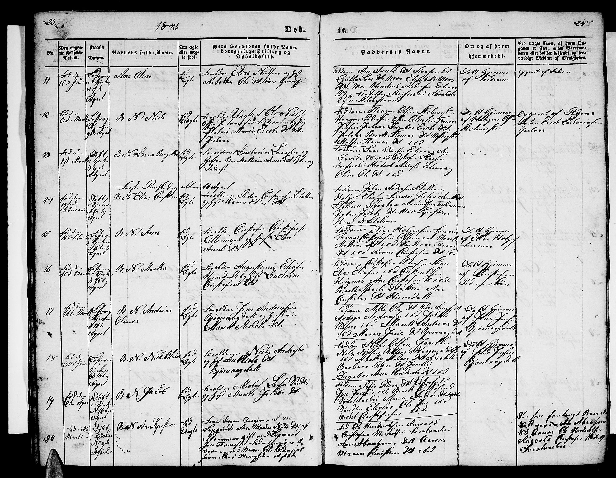 Ministerialprotokoller, klokkerbøker og fødselsregistre - Nordland, AV/SAT-A-1459/827/L0413: Parish register (copy) no. 827C02, 1842-1852, p. 23-24