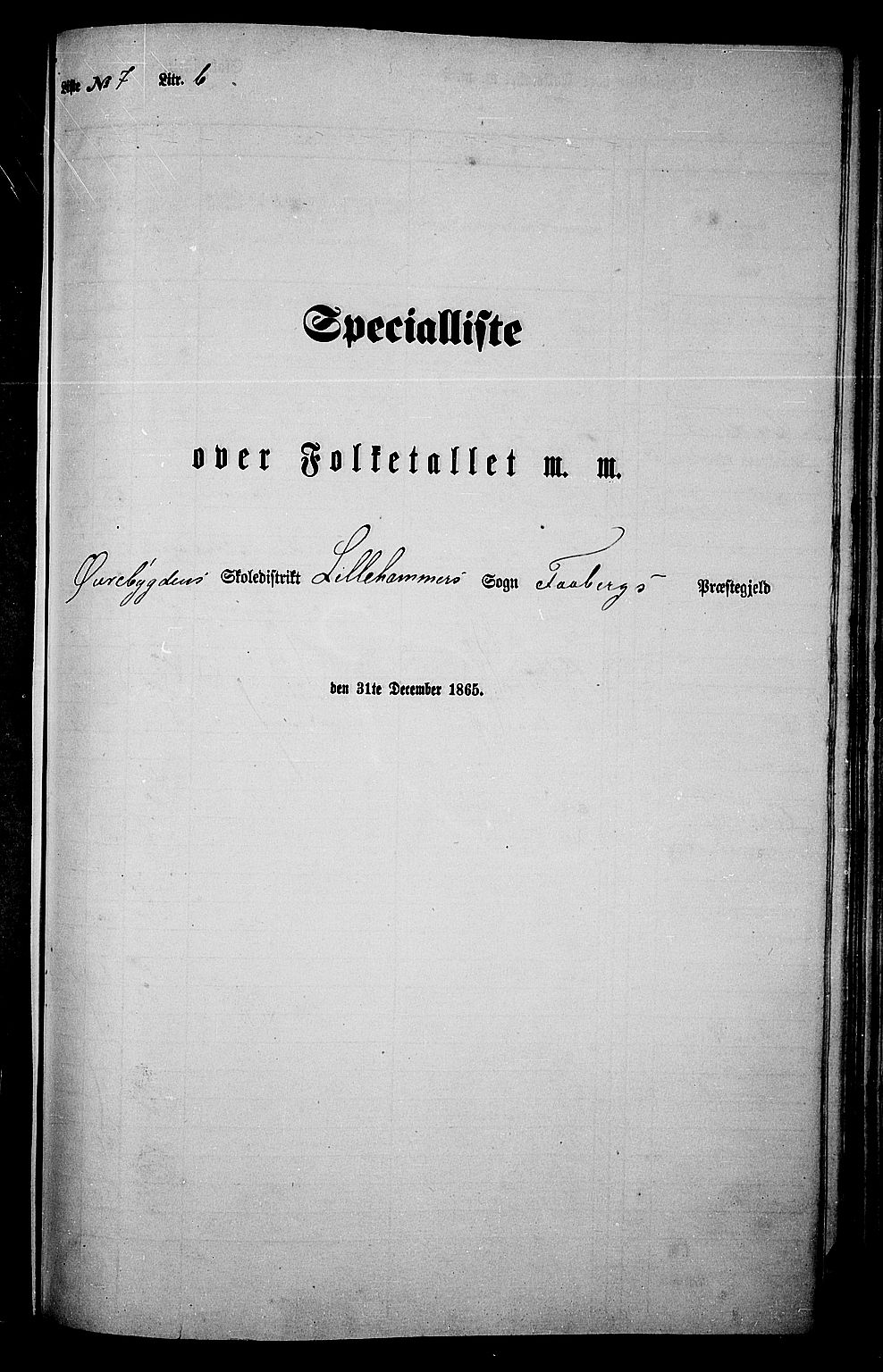 RA, 1865 census for Fåberg/Fåberg og Lillehammer, 1865, p. 207