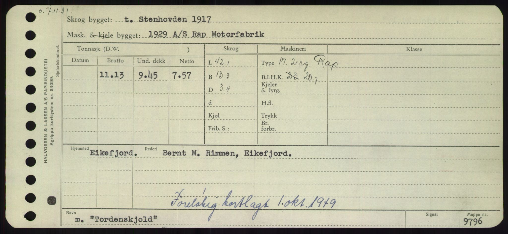 Sjøfartsdirektoratet med forløpere, Skipsmålingen, AV/RA-S-1627/H/Hd/L0039: Fartøy, Ti-Tø, p. 271