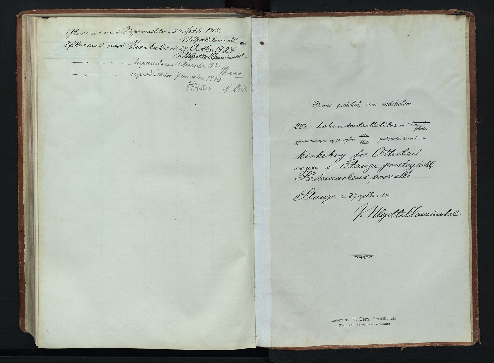 Stange prestekontor, SAH/PREST-002/K/L0028: Parish register (official) no. 28, 1913-1932