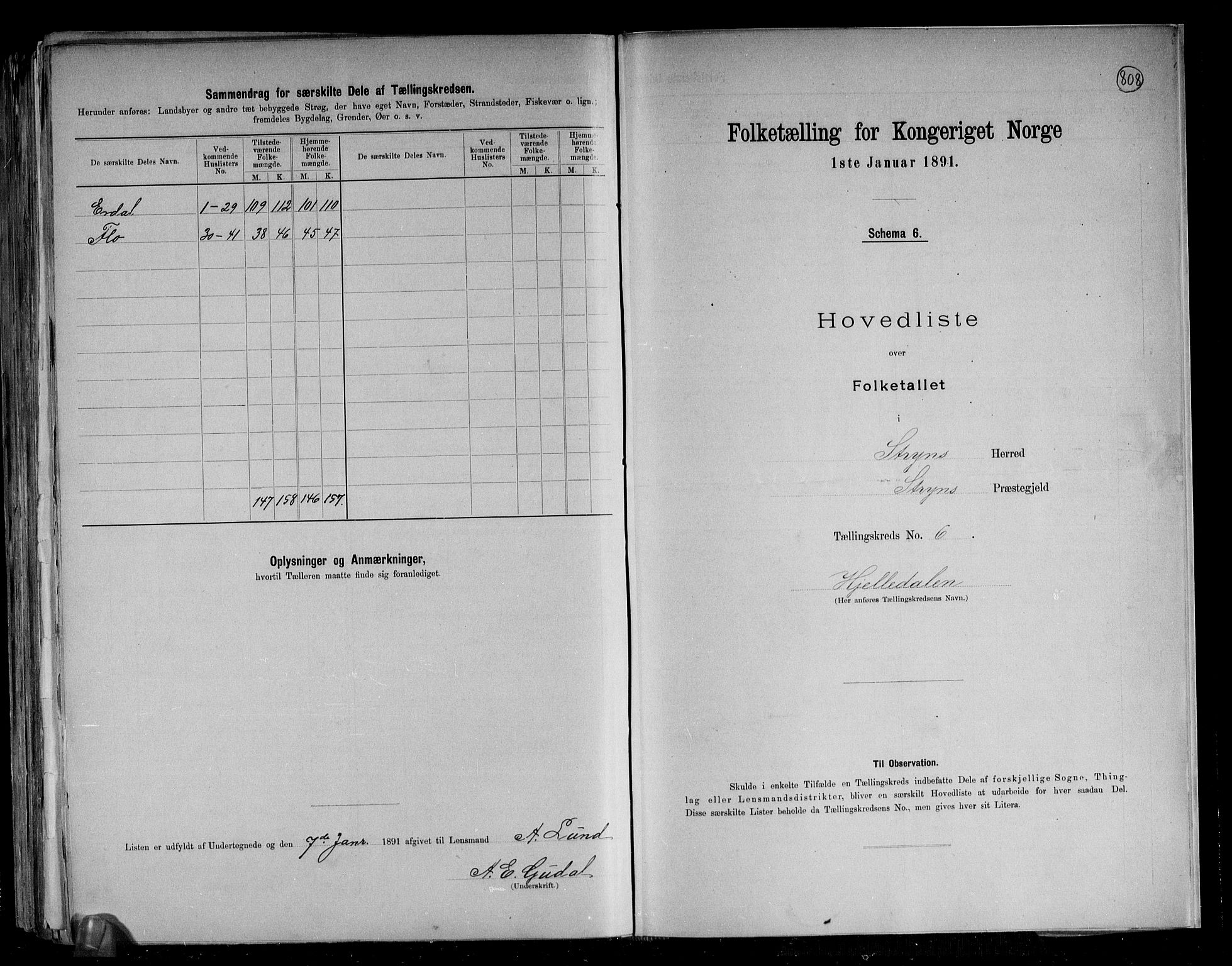 RA, 1891 census for 1448 Stryn, 1891, p. 23