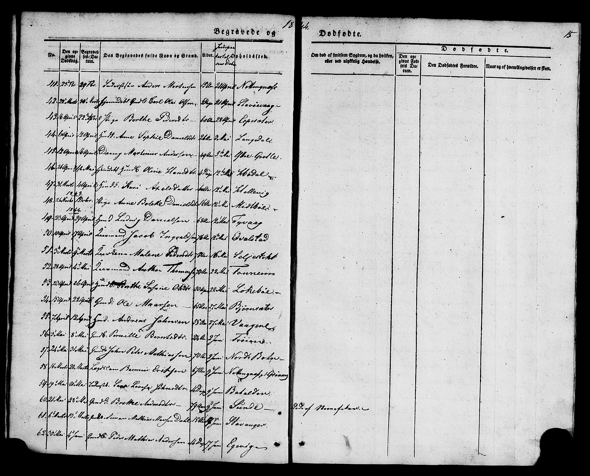 Kinn sokneprestembete, AV/SAB-A-80801/H/Haa/Haaa/L0011: Parish register (official) no. A 11, 1841-1855, p. 15