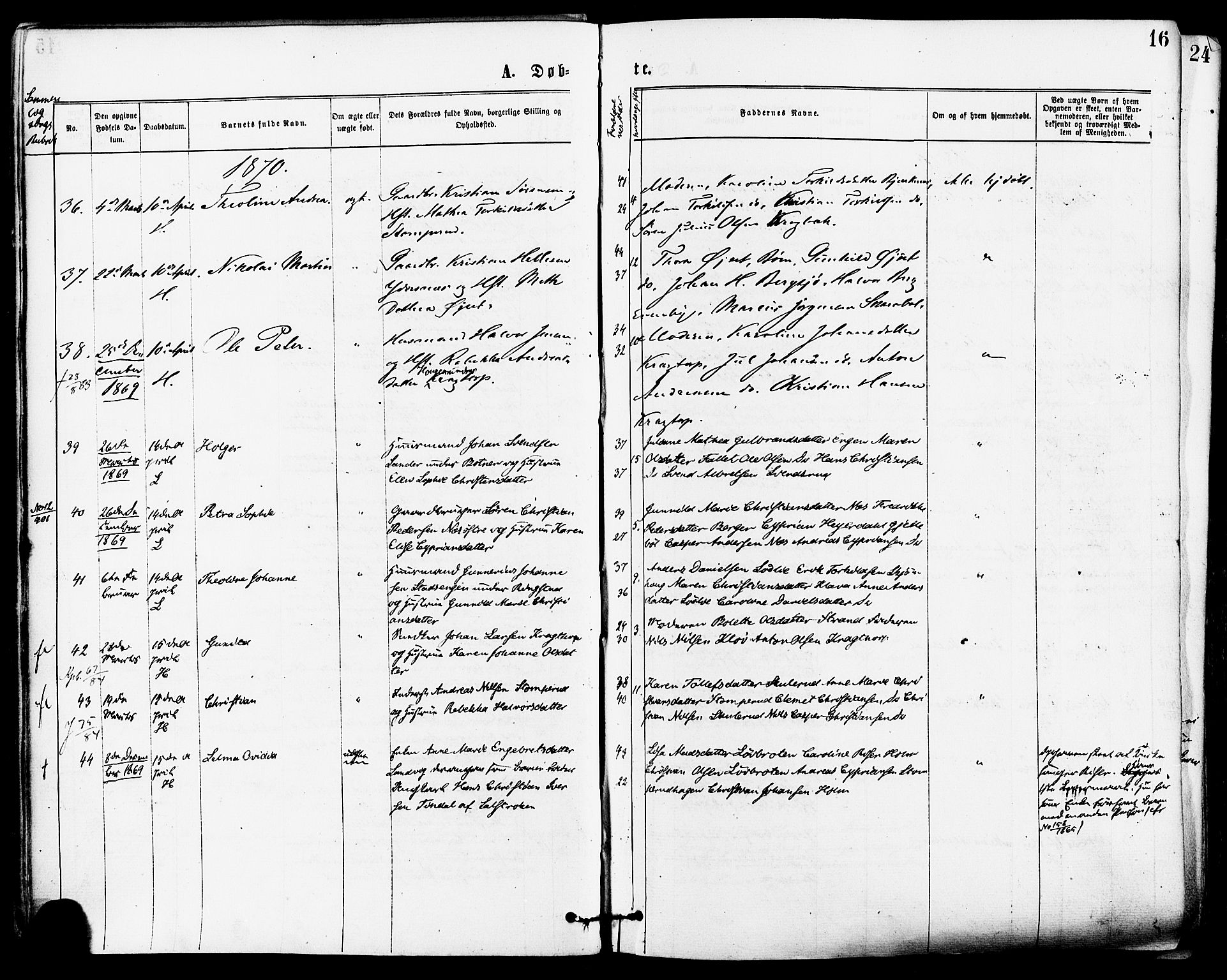 Høland prestekontor Kirkebøker, AV/SAO-A-10346a/F/Fa/L0012.a: Parish register (official) no. I 12A, 1869-1879, p. 16