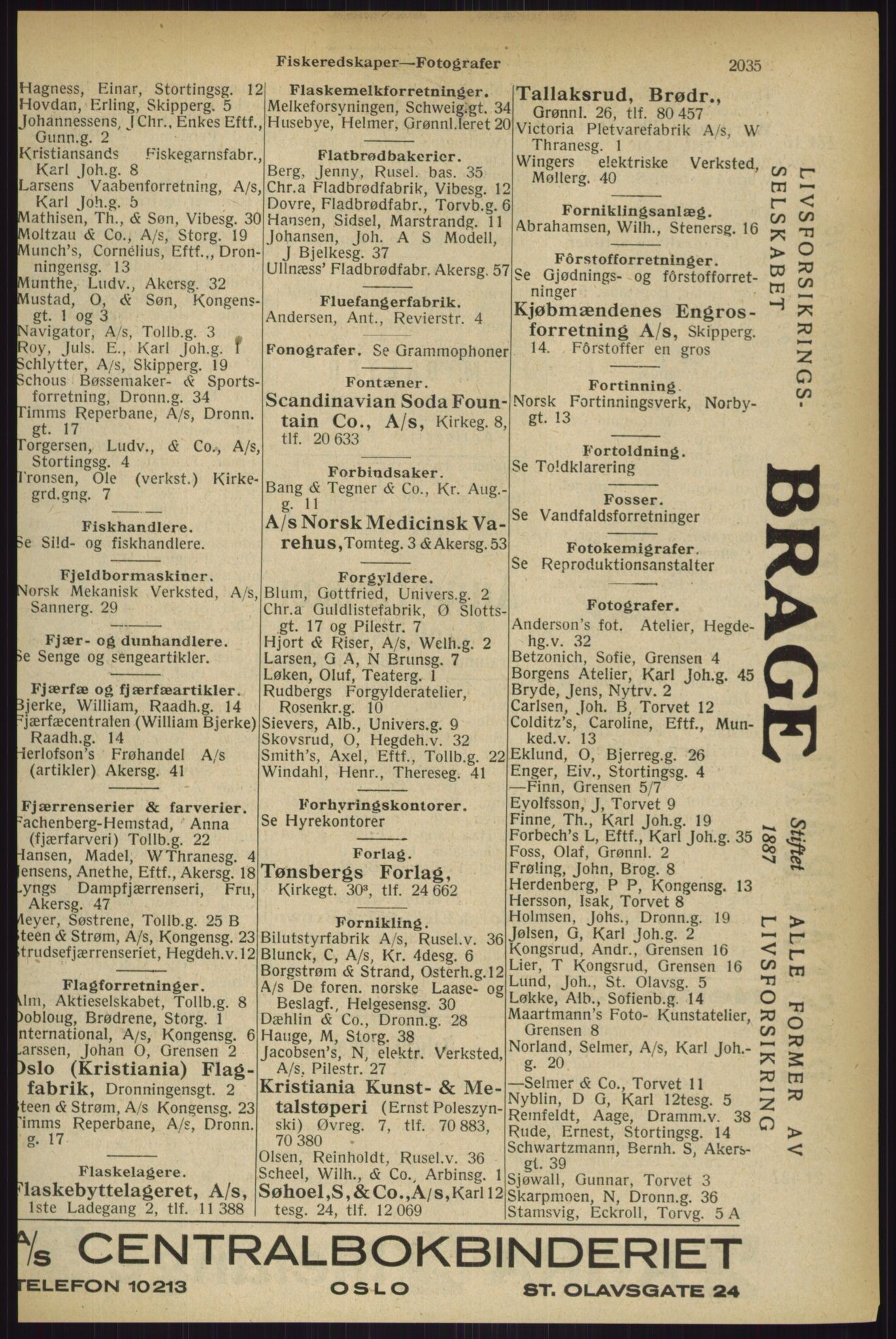 Kristiania/Oslo adressebok, PUBL/-, 1927, p. 2035