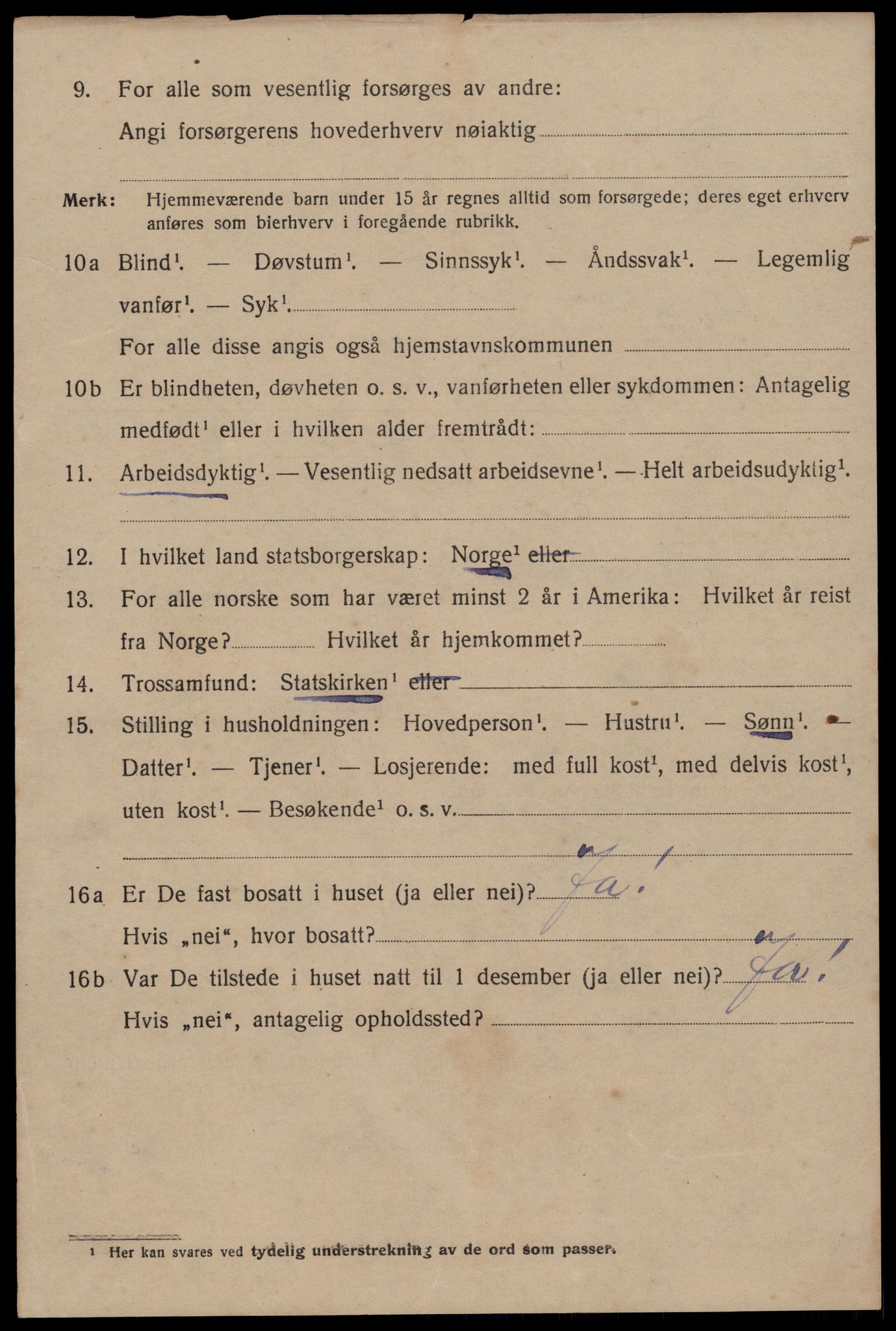 SAST, 1920 census for Stavanger, 1920, p. 82911