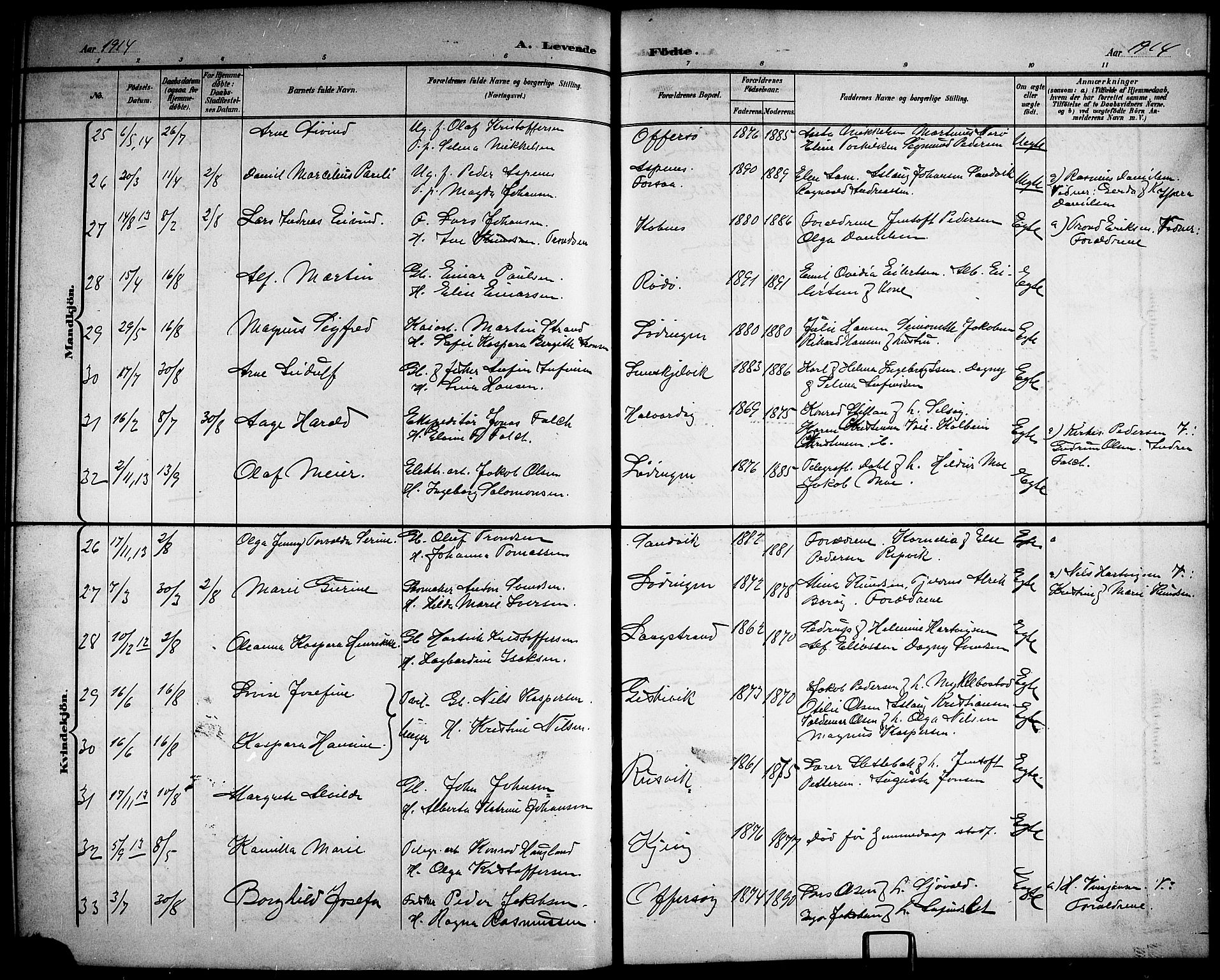 Ministerialprotokoller, klokkerbøker og fødselsregistre - Nordland, AV/SAT-A-1459/872/L1048: Parish register (copy) no. 872C04, 1898-1919