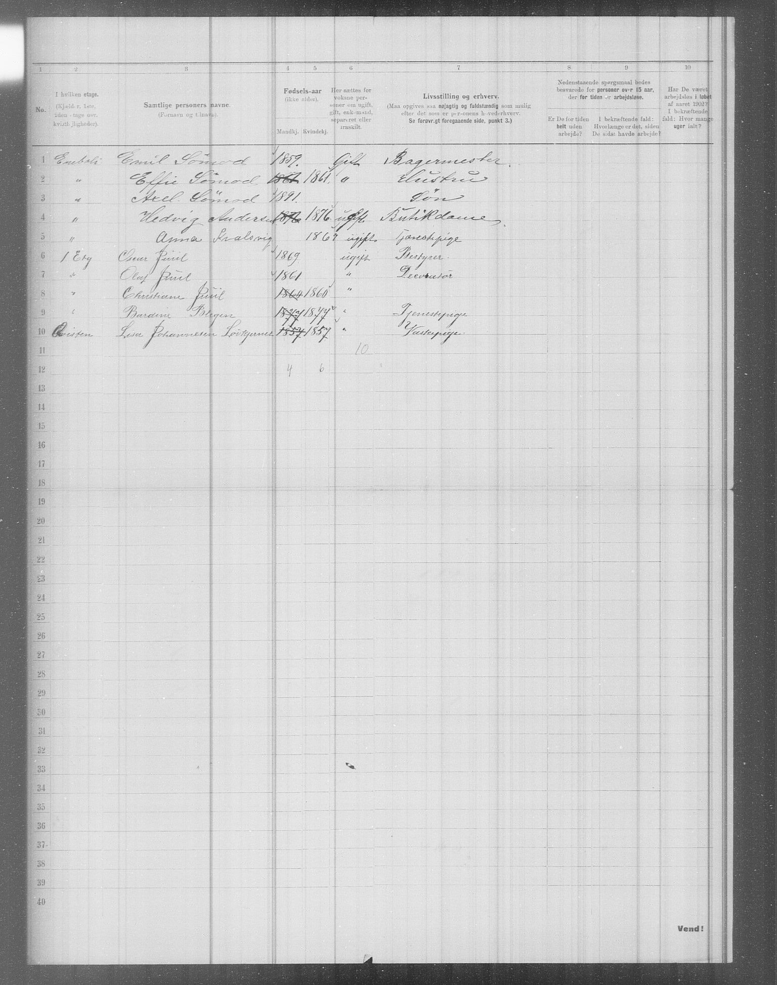 OBA, Municipal Census 1902 for Kristiania, 1902, p. 5200