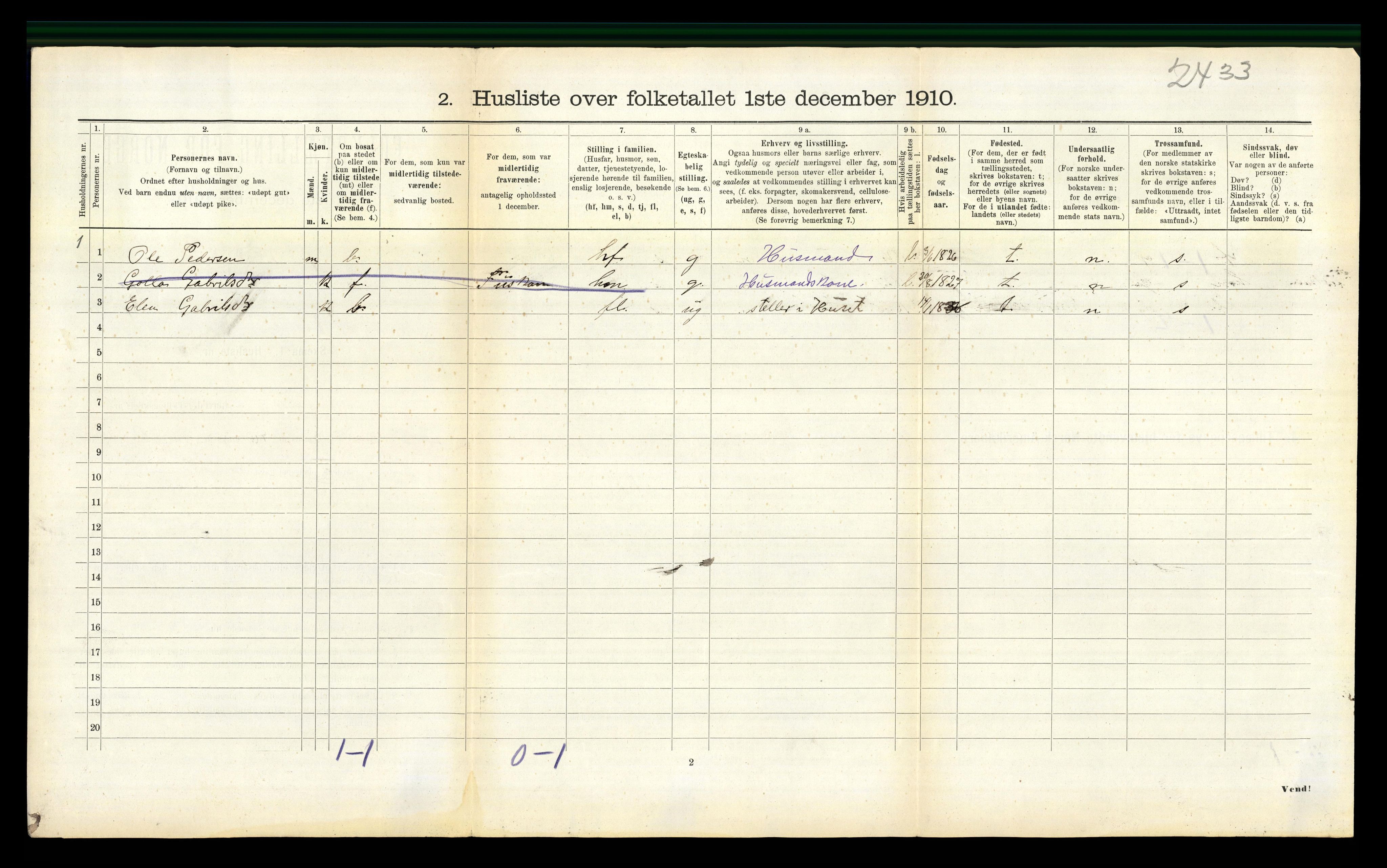 RA, 1910 census for Aa, 1910, p. 475