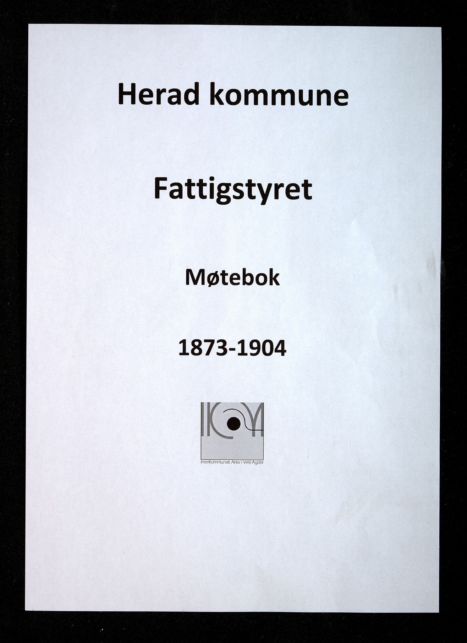 Herad kommune - Fattigstyret, IKAV/1003HE600/A/L0003: Møtebok, 1873-1904