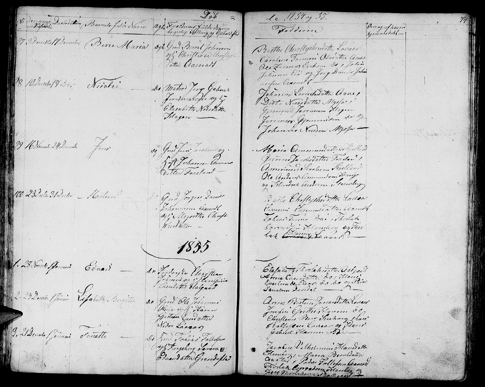 Sokndal sokneprestkontor, SAST/A-101808: Parish register (copy) no. B 2, 1849-1865, p. 74