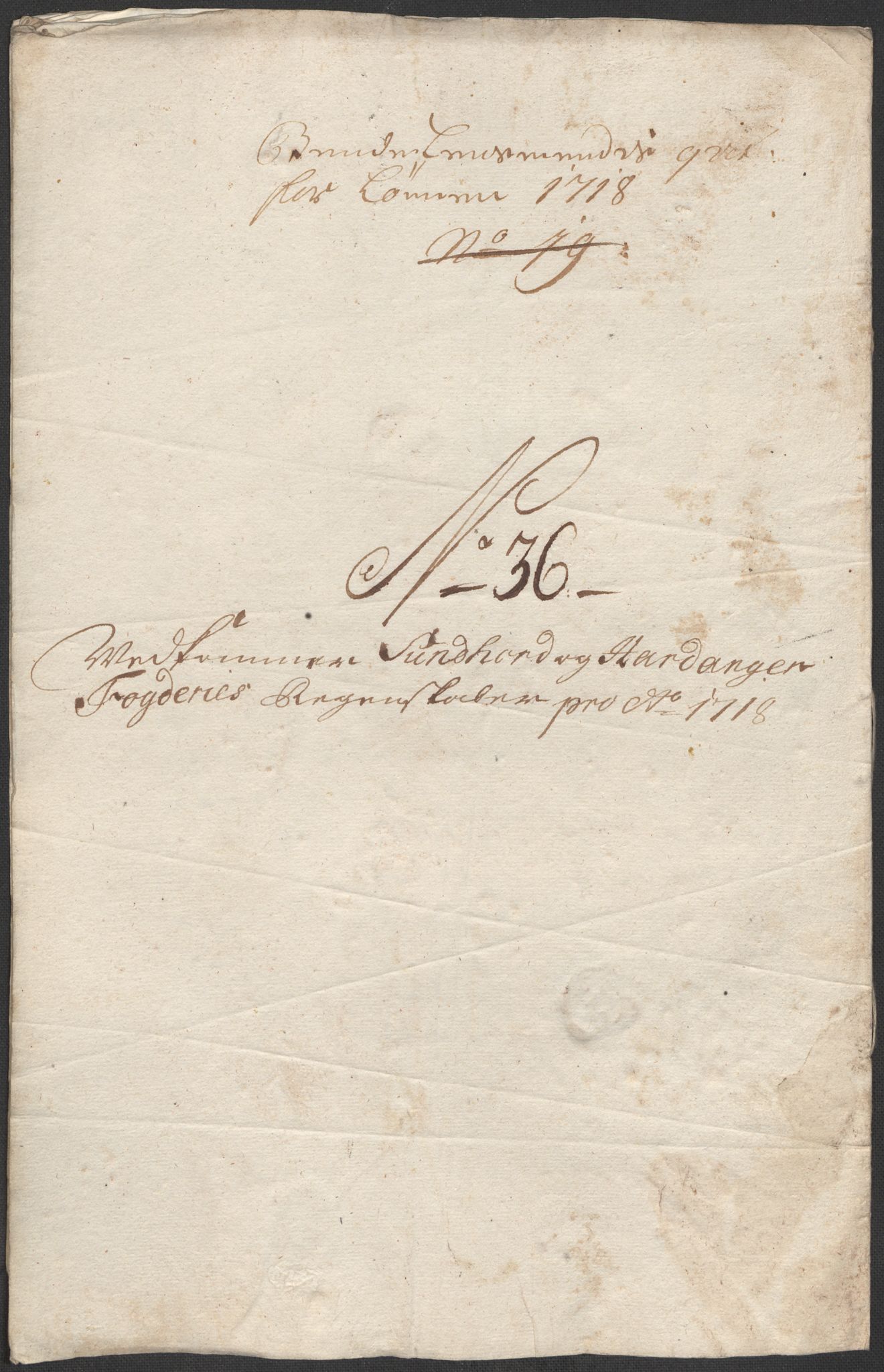 Rentekammeret inntil 1814, Reviderte regnskaper, Fogderegnskap, RA/EA-4092/R48/L2995: Fogderegnskap Sunnhordland og Hardanger, 1718, p. 190