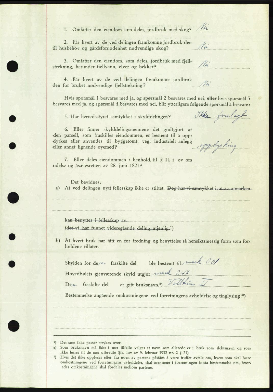 Nordre Sunnmøre sorenskriveri, AV/SAT-A-0006/1/2/2C/2Ca: Mortgage book no. A25, 1947-1947, Diary no: : 1119/1947