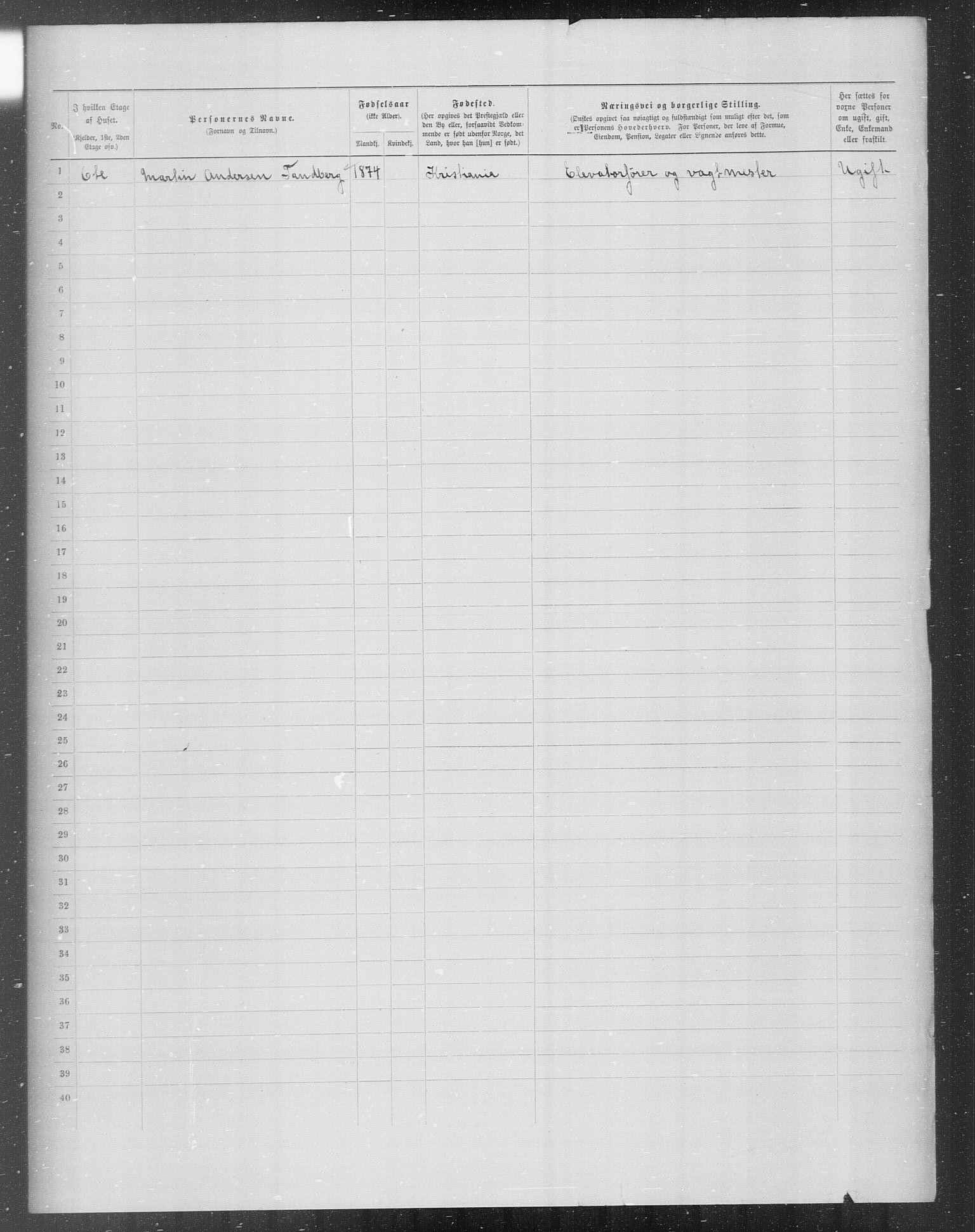 OBA, Municipal Census 1899 for Kristiania, 1899, p. 6545