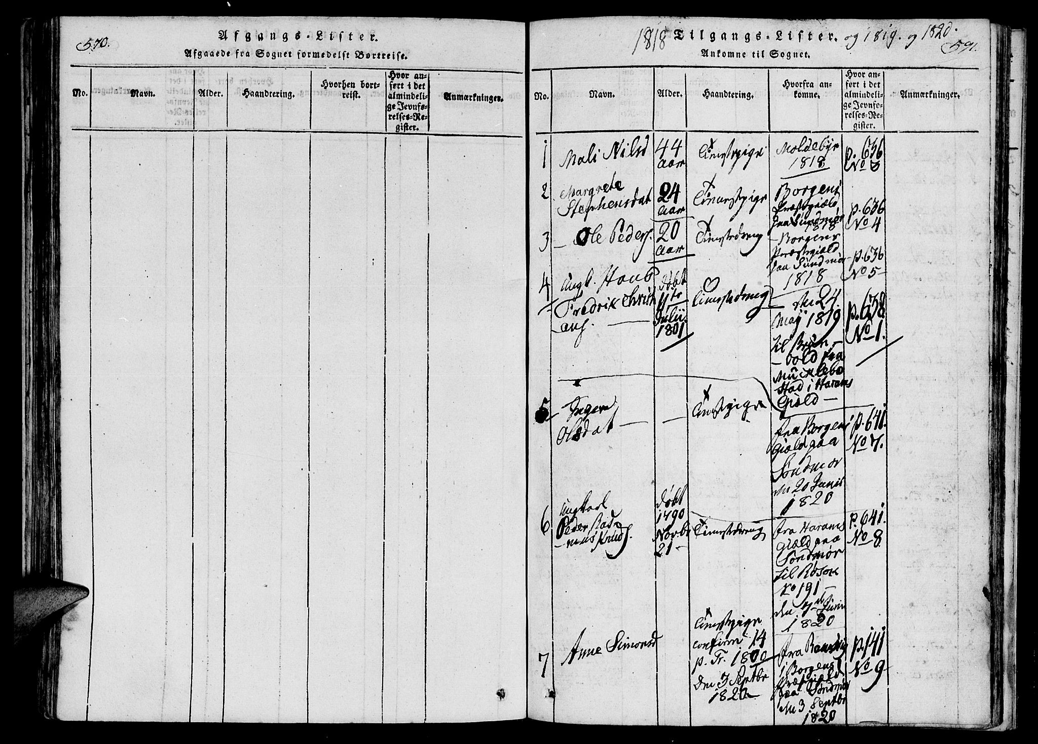 Ministerialprotokoller, klokkerbøker og fødselsregistre - Møre og Romsdal, SAT/A-1454/561/L0727: Parish register (official) no. 561A01, 1817-1858, p. 590-591