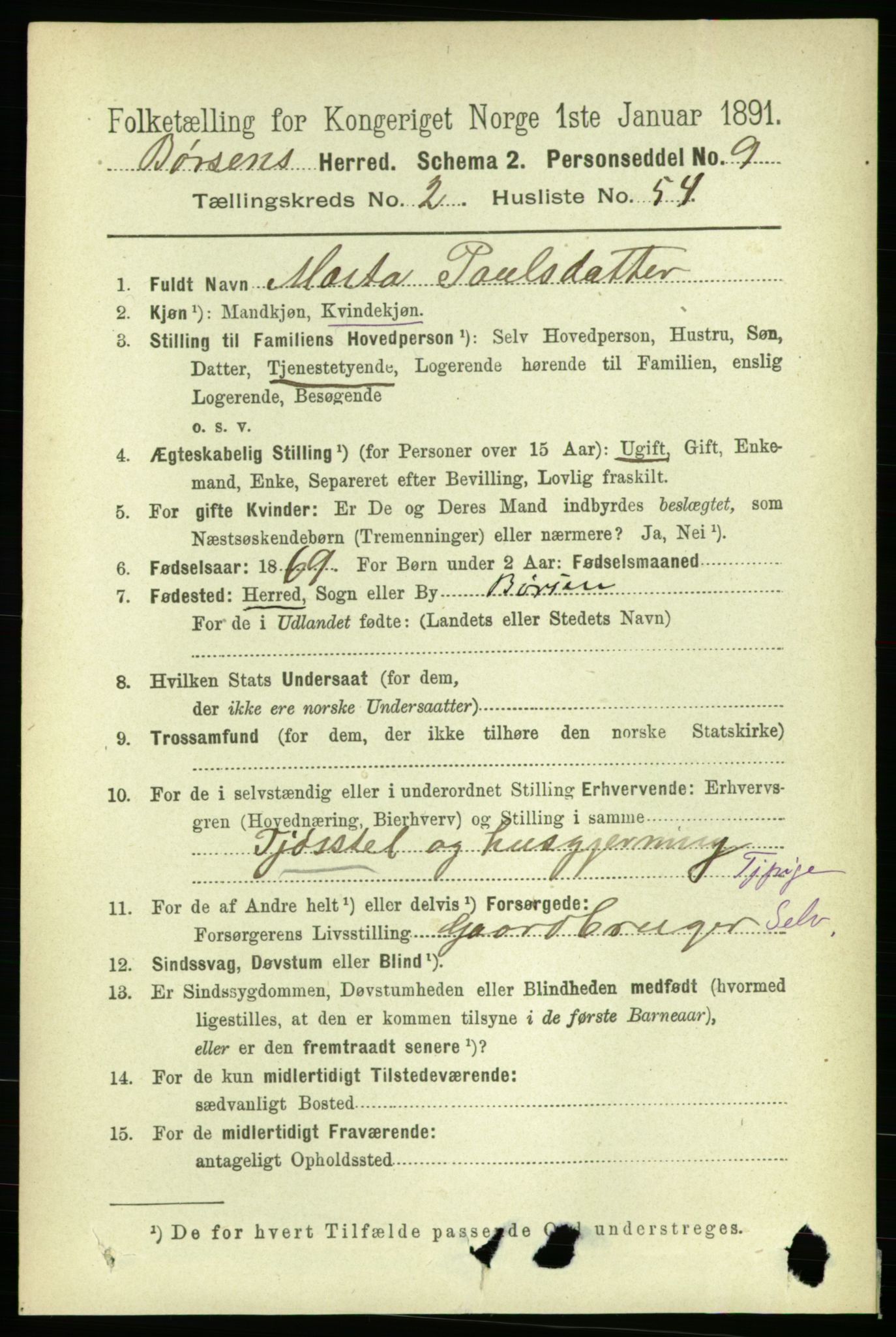 RA, 1891 census for 1658 Børsa, 1891, p. 778