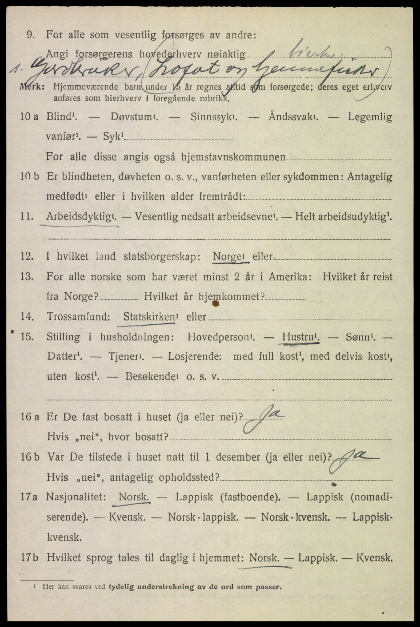 SAT, 1920 census for Hadsel, 1920, p. 8933