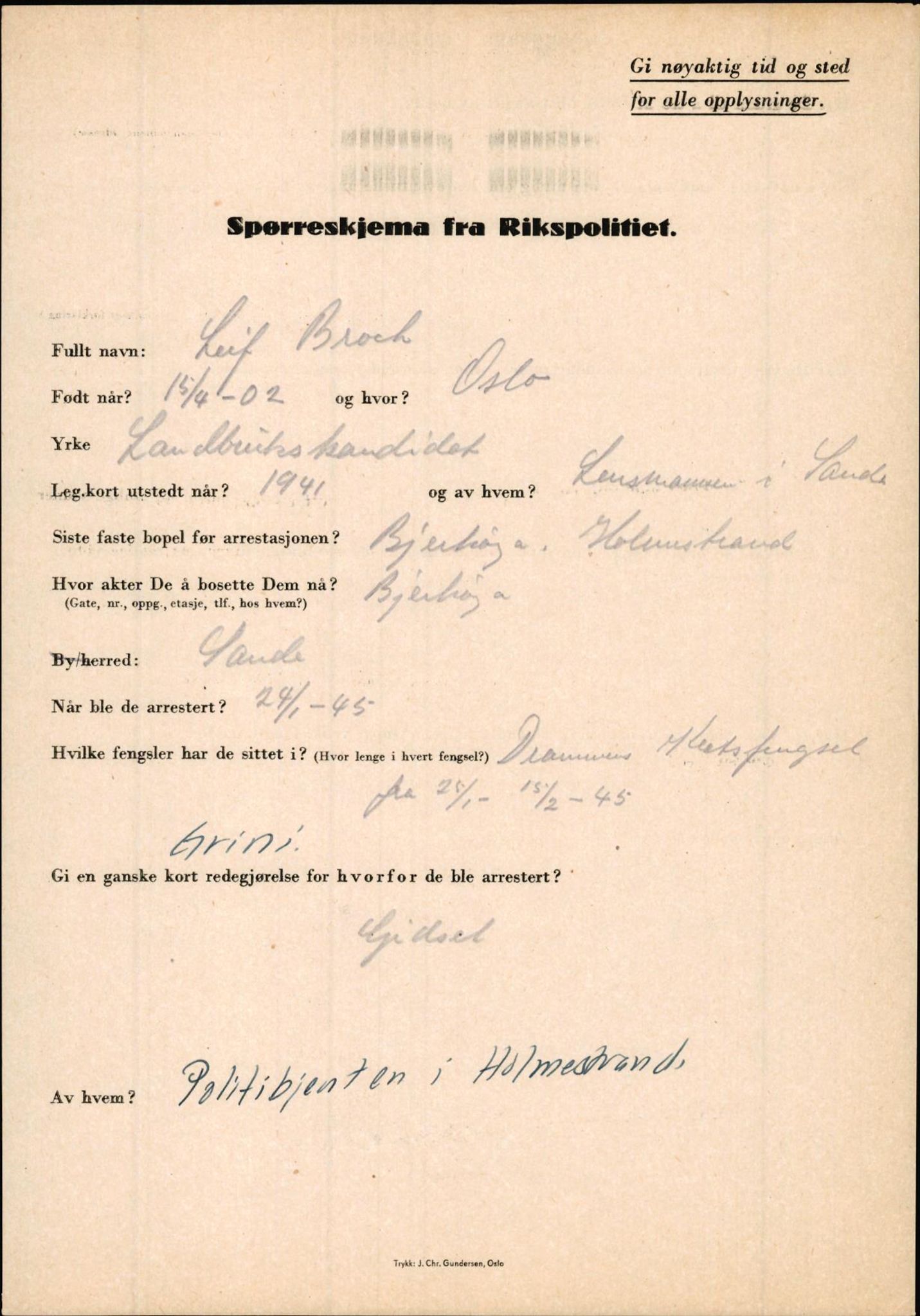 Rikspolitisjefen, AV/RA-S-1560/L/L0002: Berg, Alf - Bråthen, Thorleif, 1940-1945, p. 1080