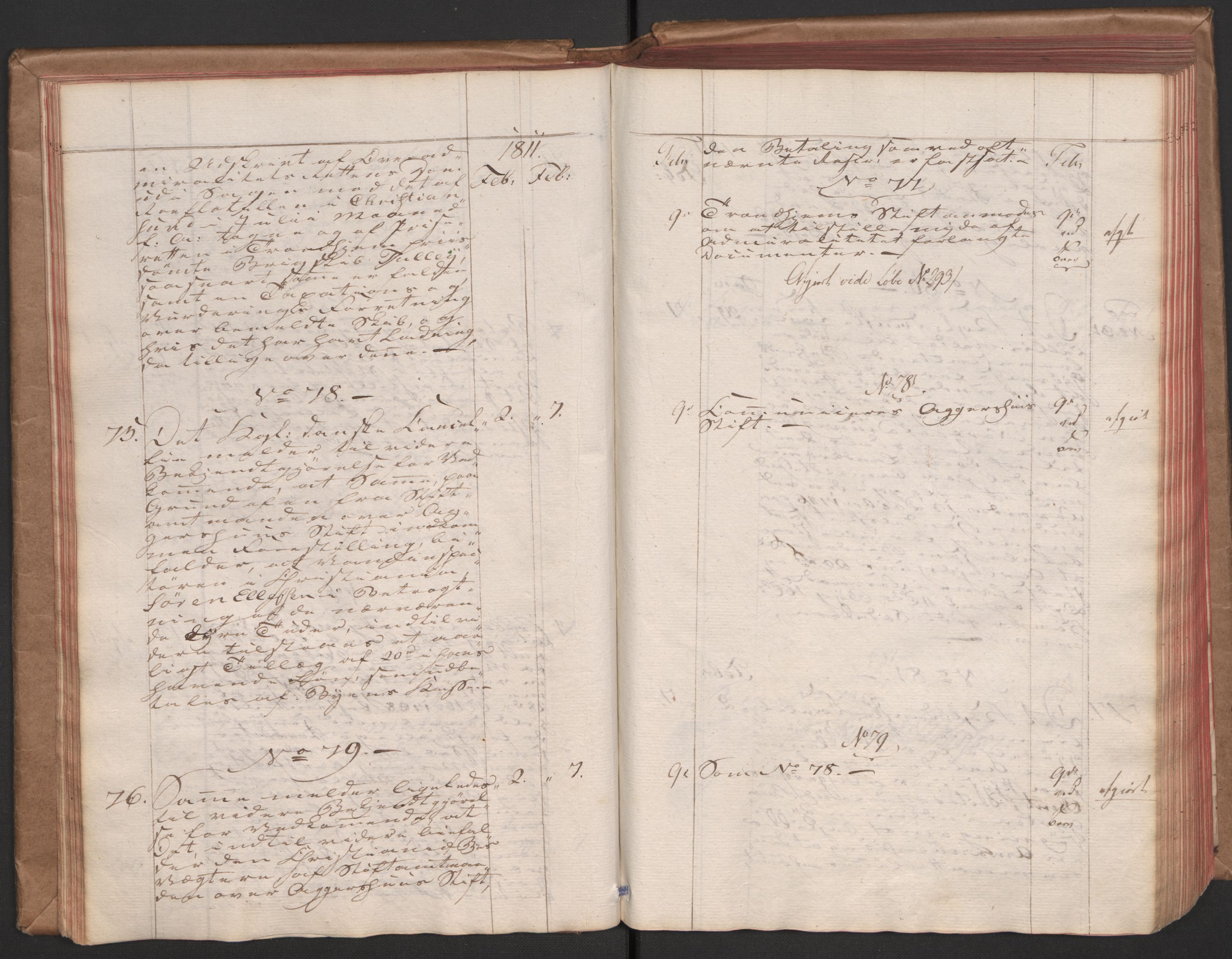 Stattholderembetet 1810-1814, 1. kontor (Kontor A), AV/RA-EA-2872/Aa/L0001: Kollegial referatprotokoll,  j.nr. 1-564,  l.nr. 1-610, 1810-1811, p. 40