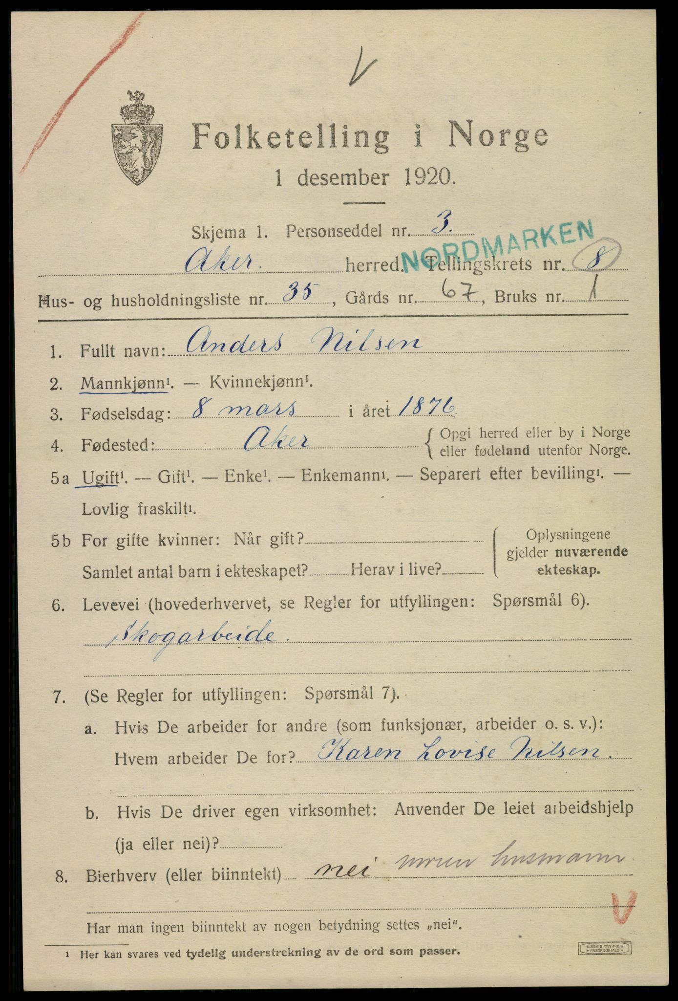 SAO, 1920 census for Aker, 1920, p. 55916