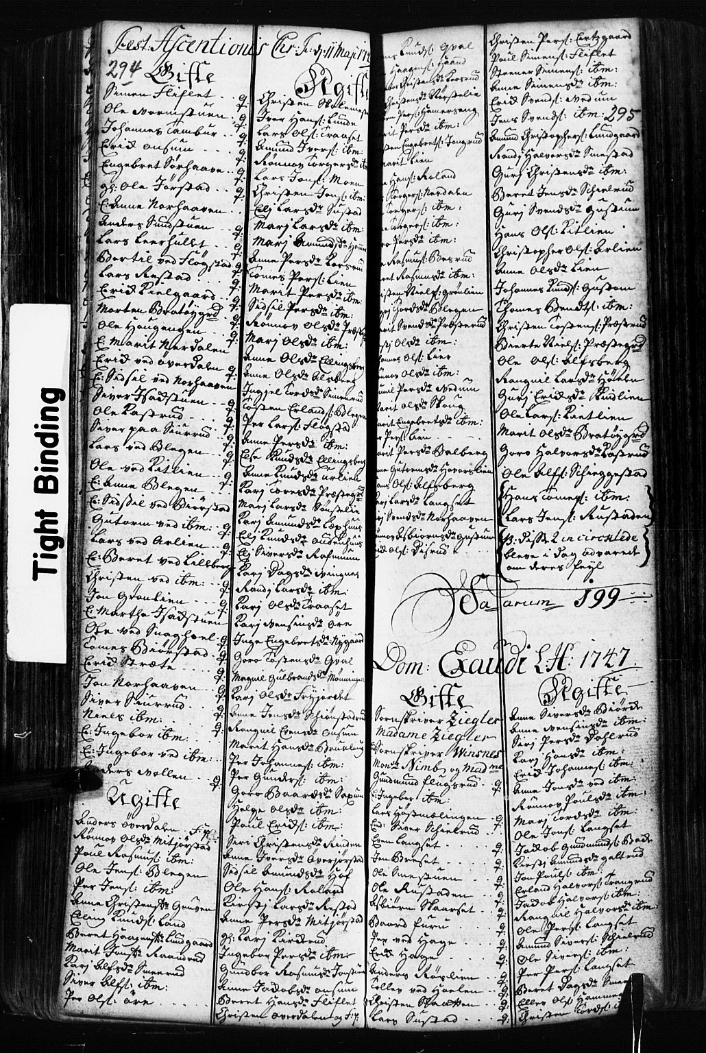 Fåberg prestekontor, SAH/PREST-086/H/Ha/Hab/L0002: Parish register (copy) no. 2, 1741-1756, p. 294-295