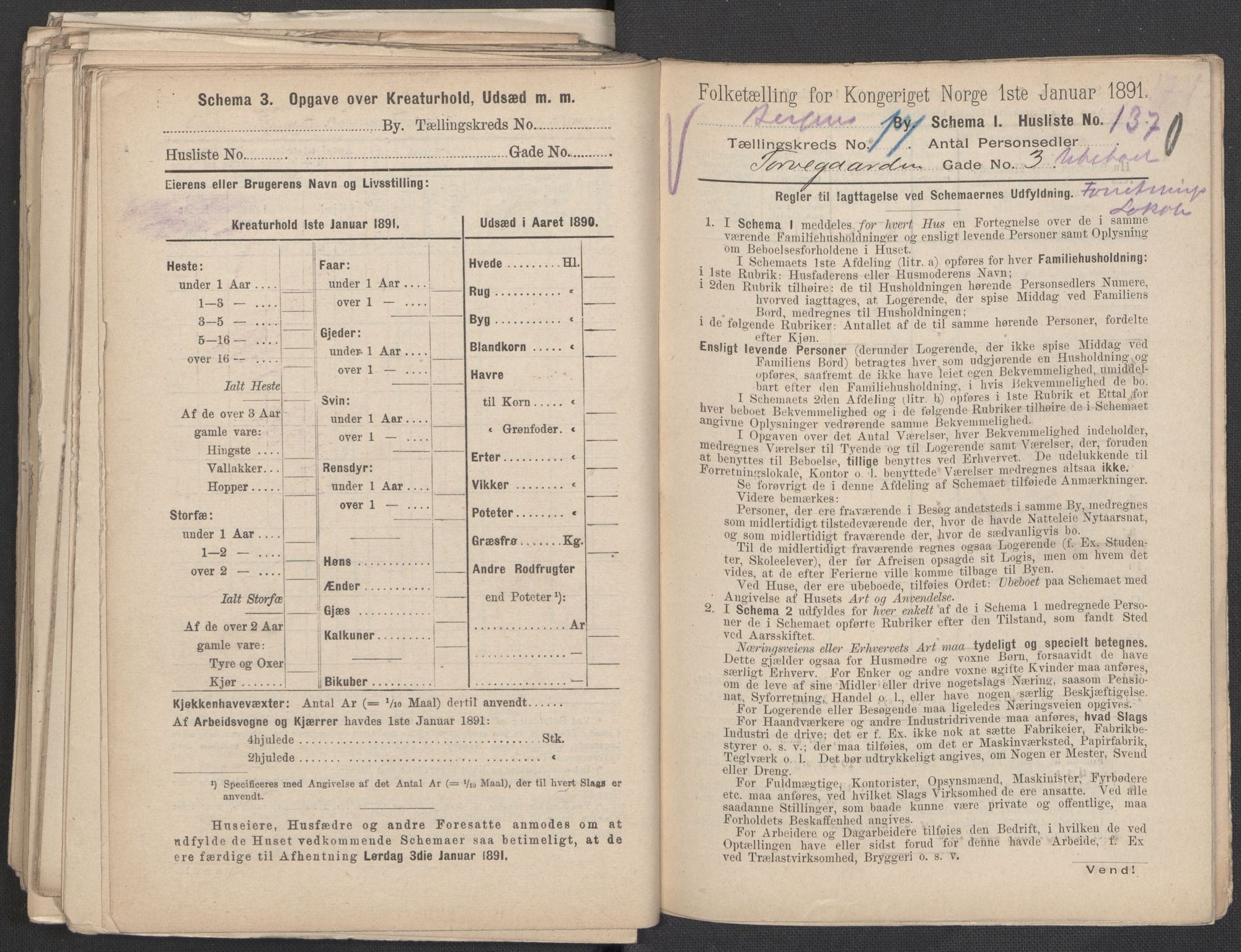 RA, 1891 Census for 1301 Bergen, 1891, p. 2761