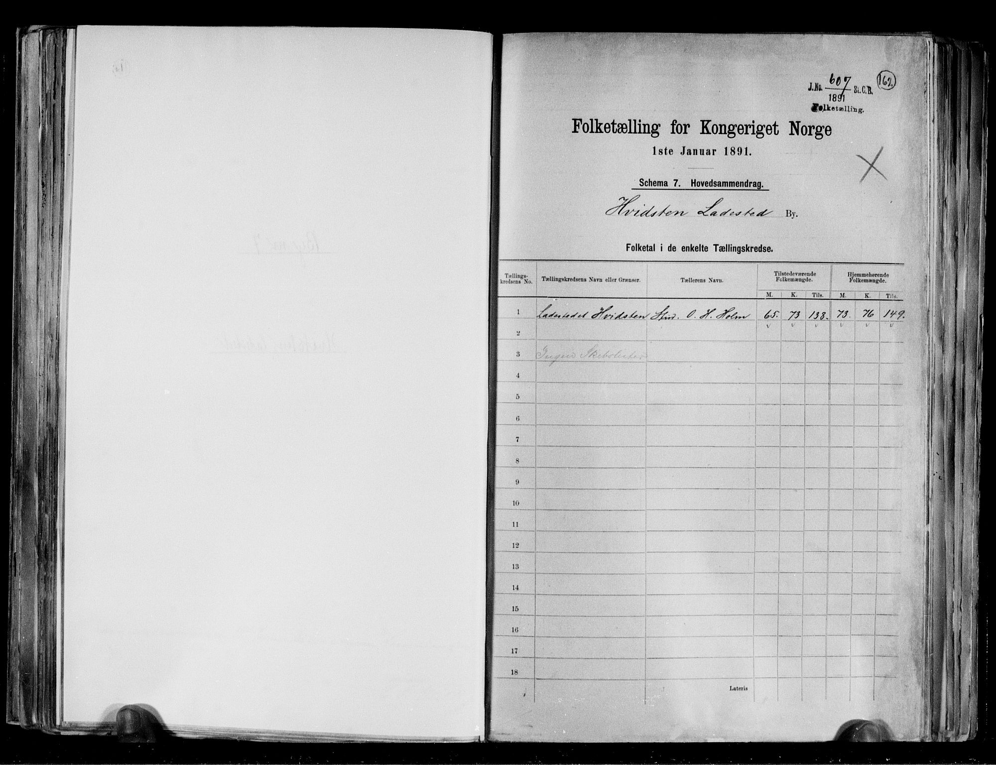 RA, 1891 census for 0202 Hvitsten, 1891, p. 2