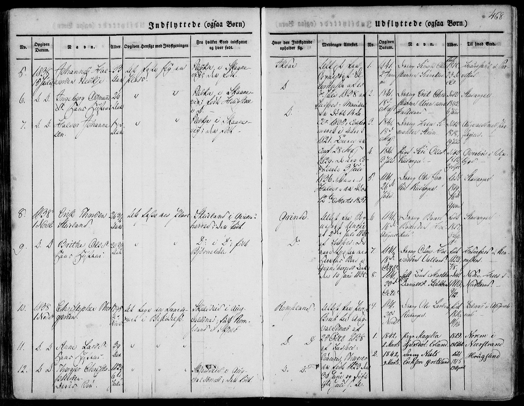 Skjold sokneprestkontor, SAST/A-101847/H/Ha/Haa/L0006: Parish register (official) no. A 6.2, 1835-1858, p. 468