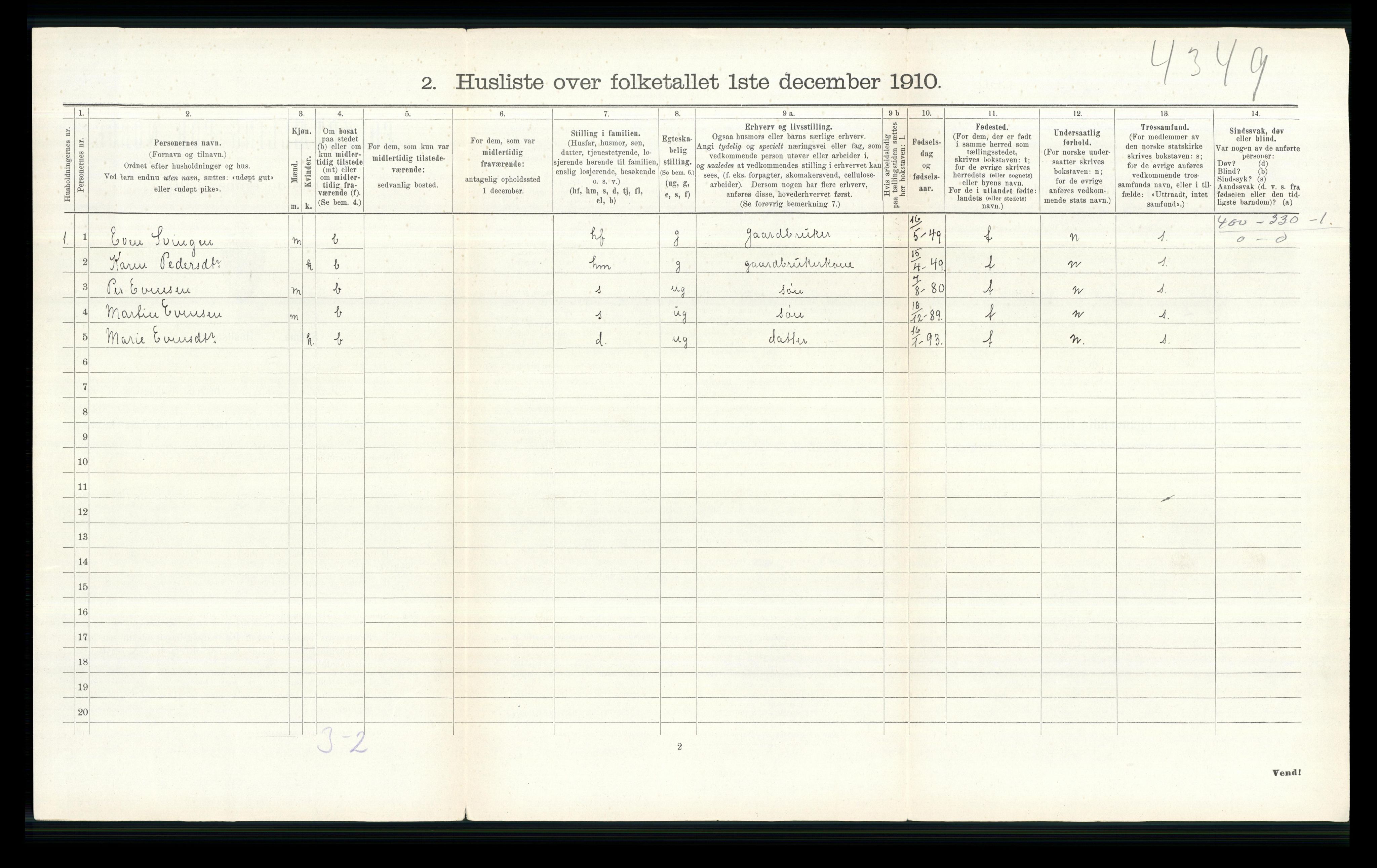 RA, 1910 census for Øyer, 1910, p. 180