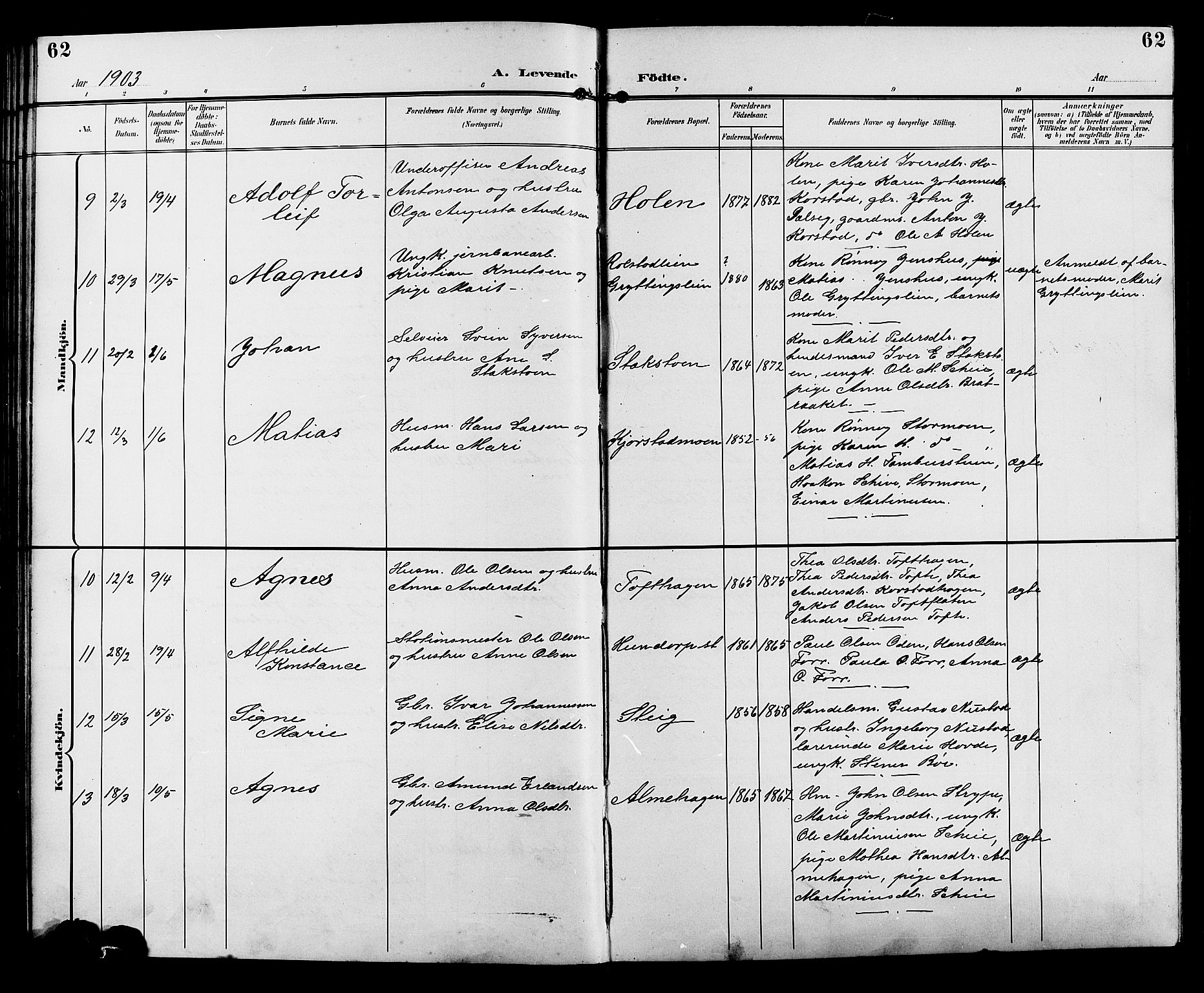 Sør-Fron prestekontor, AV/SAH-PREST-010/H/Ha/Hab/L0004: Parish register (copy) no. 4, 1896-1911, p. 62