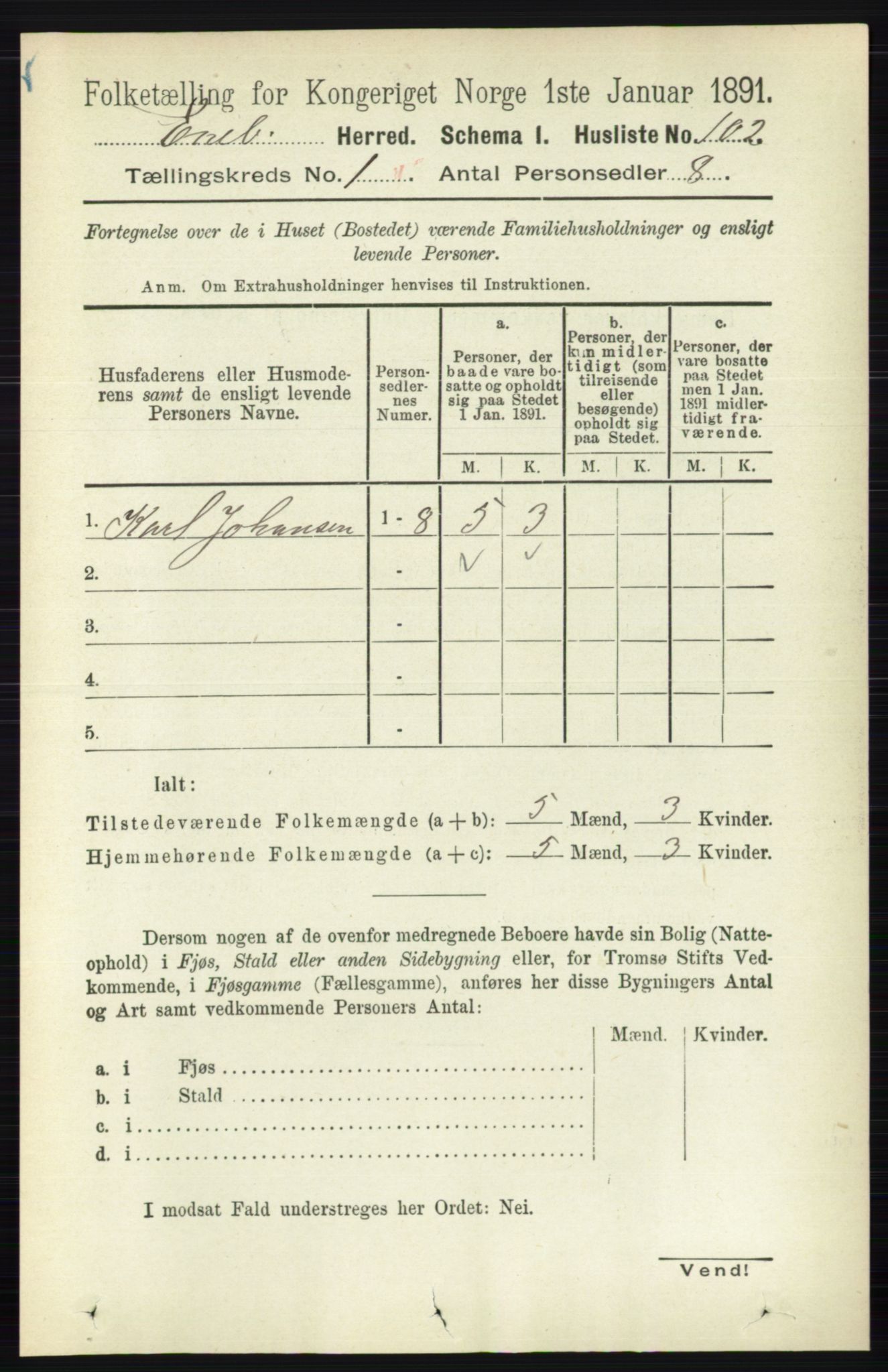 RA, 1891 census for 0229 Enebakk, 1891, p. 128