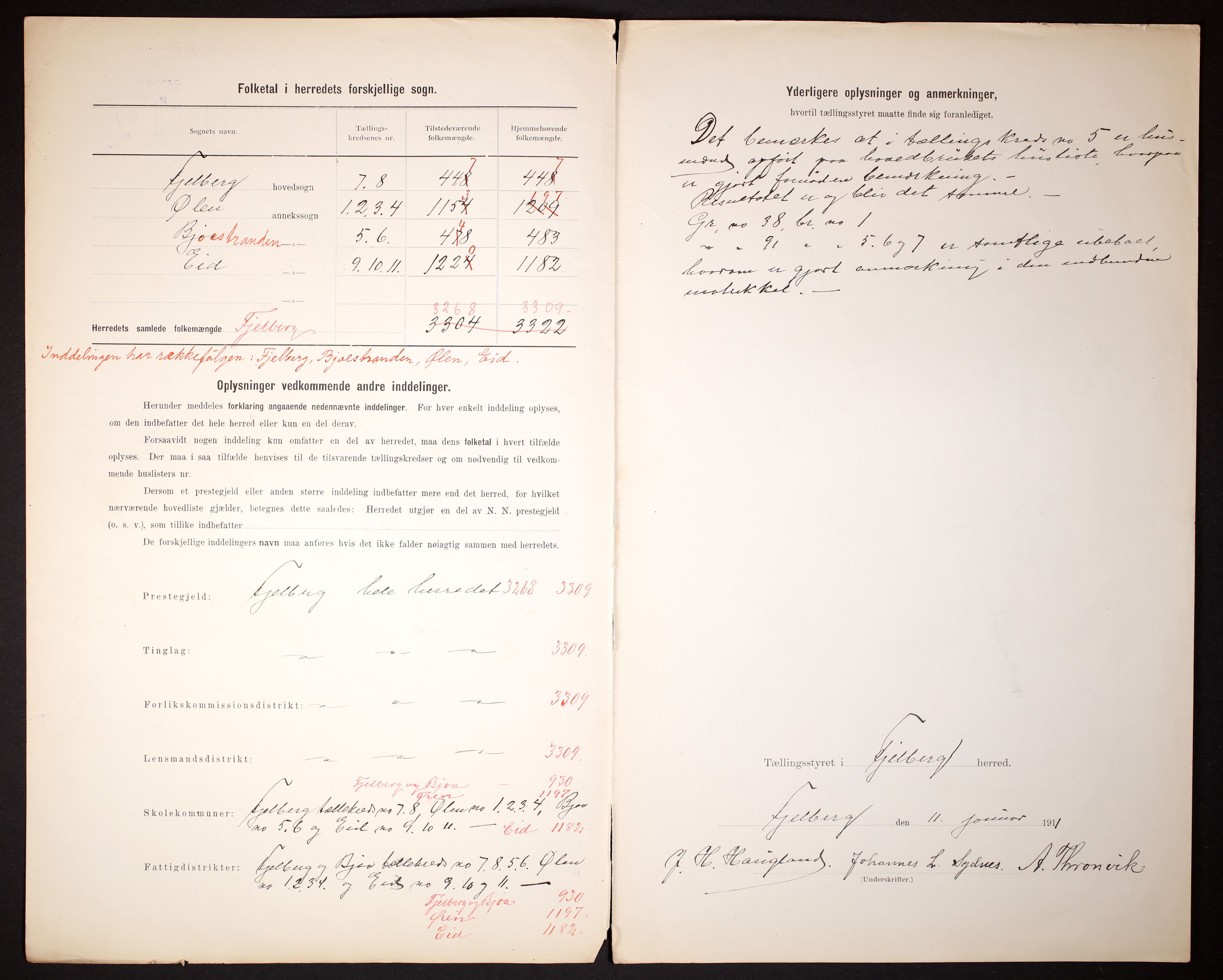 RA, 1910 census for Fjelberg, 1910, p. 3