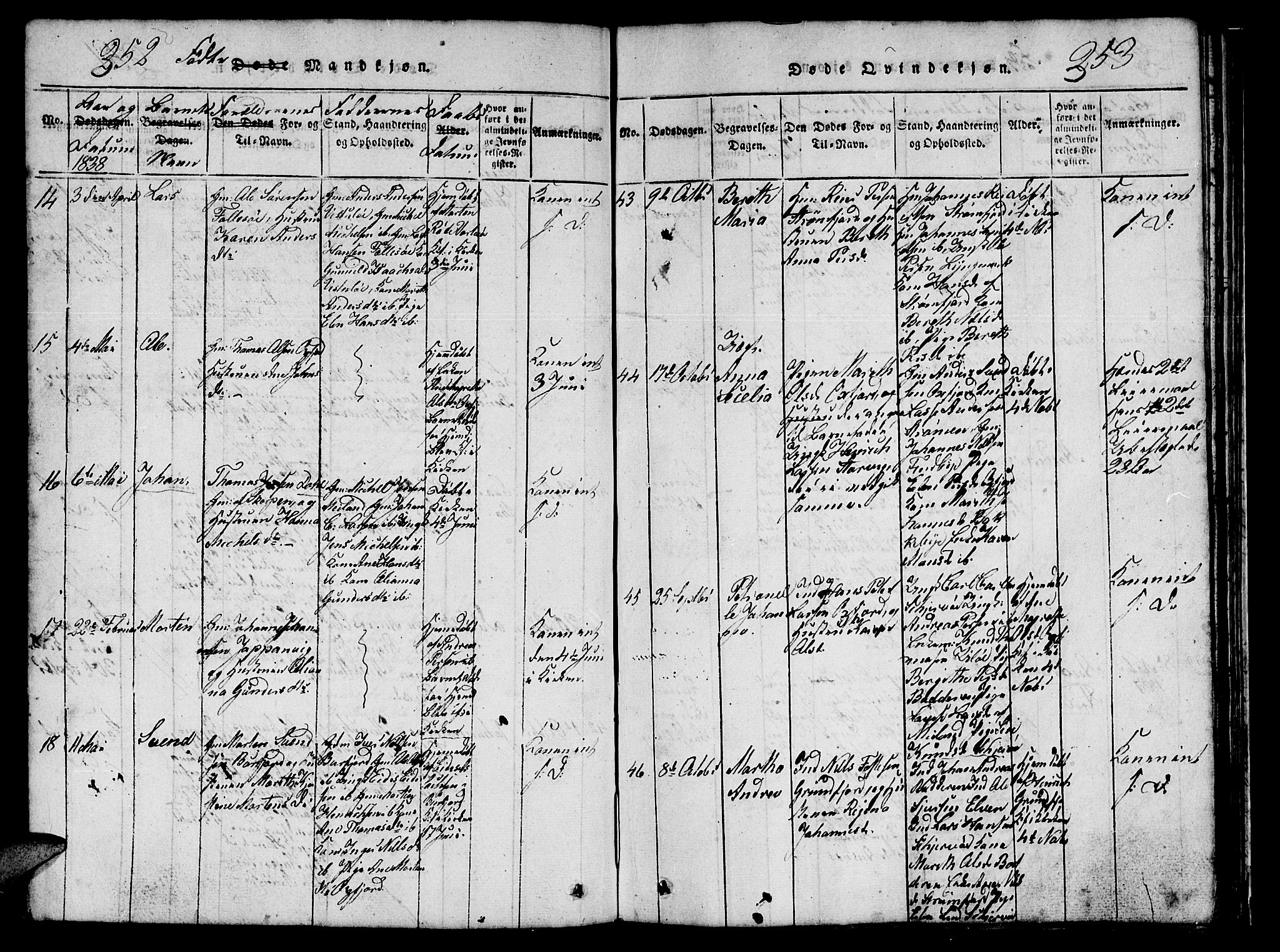 Skjervøy sokneprestkontor, SATØ/S-1300/H/Ha/Hab/L0001klokker: Parish register (copy) no. 1, 1825-1838, p. 352-353
