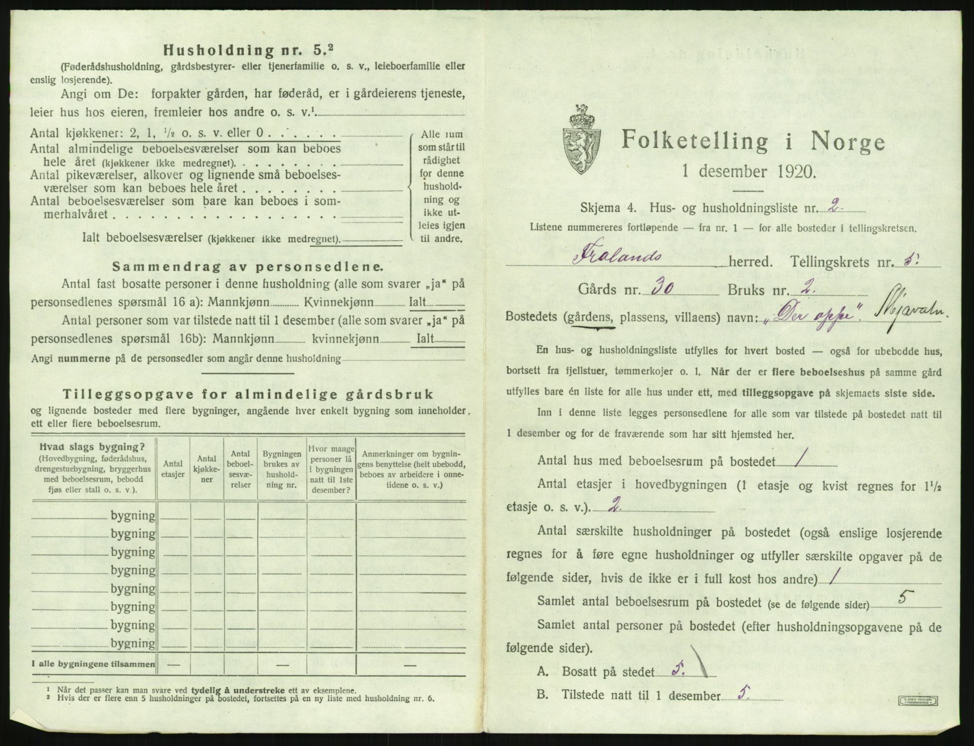 SAK, 1920 census for Froland, 1920, p. 529