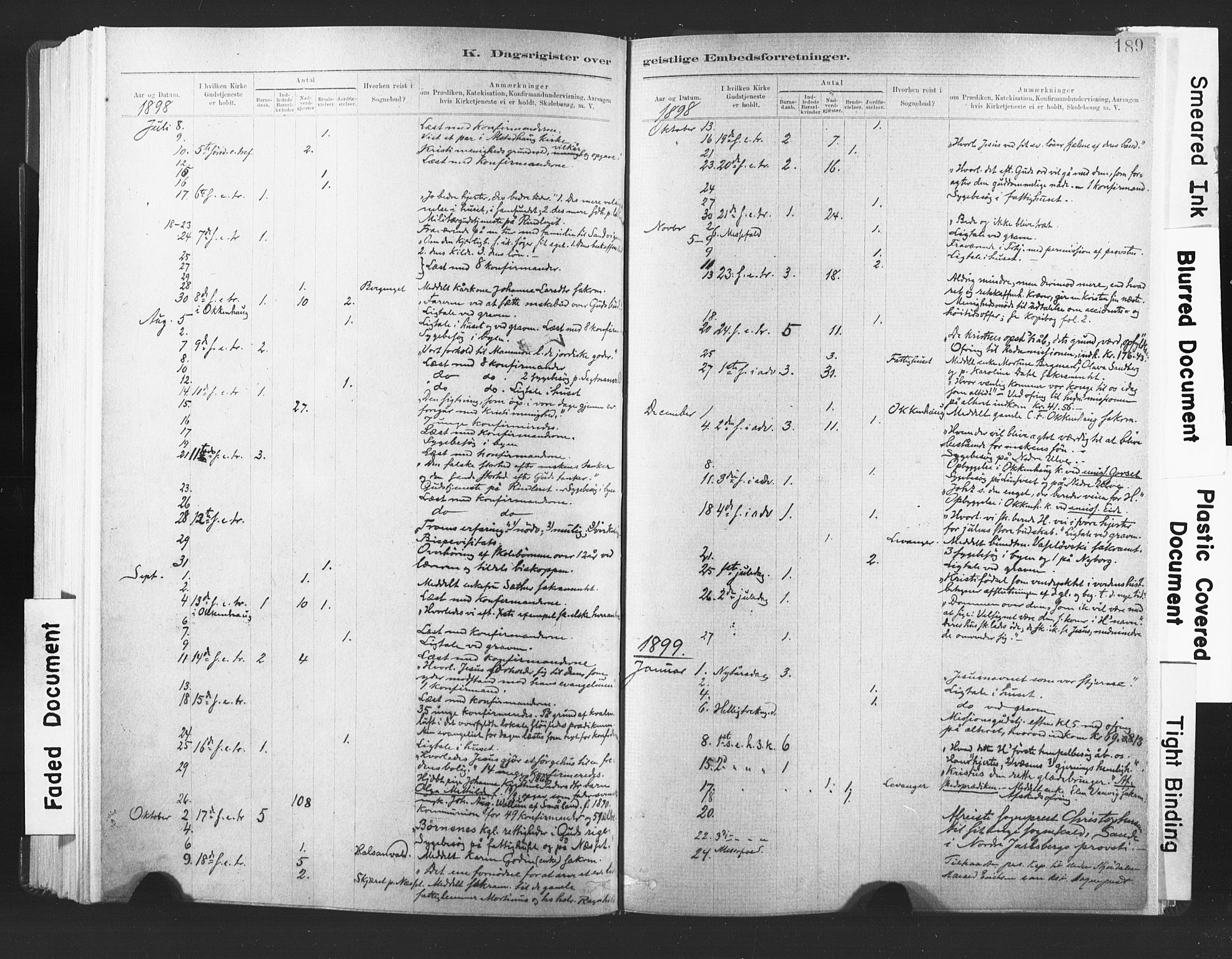 Ministerialprotokoller, klokkerbøker og fødselsregistre - Nord-Trøndelag, SAT/A-1458/720/L0189: Parish register (official) no. 720A05, 1880-1911, p. 189