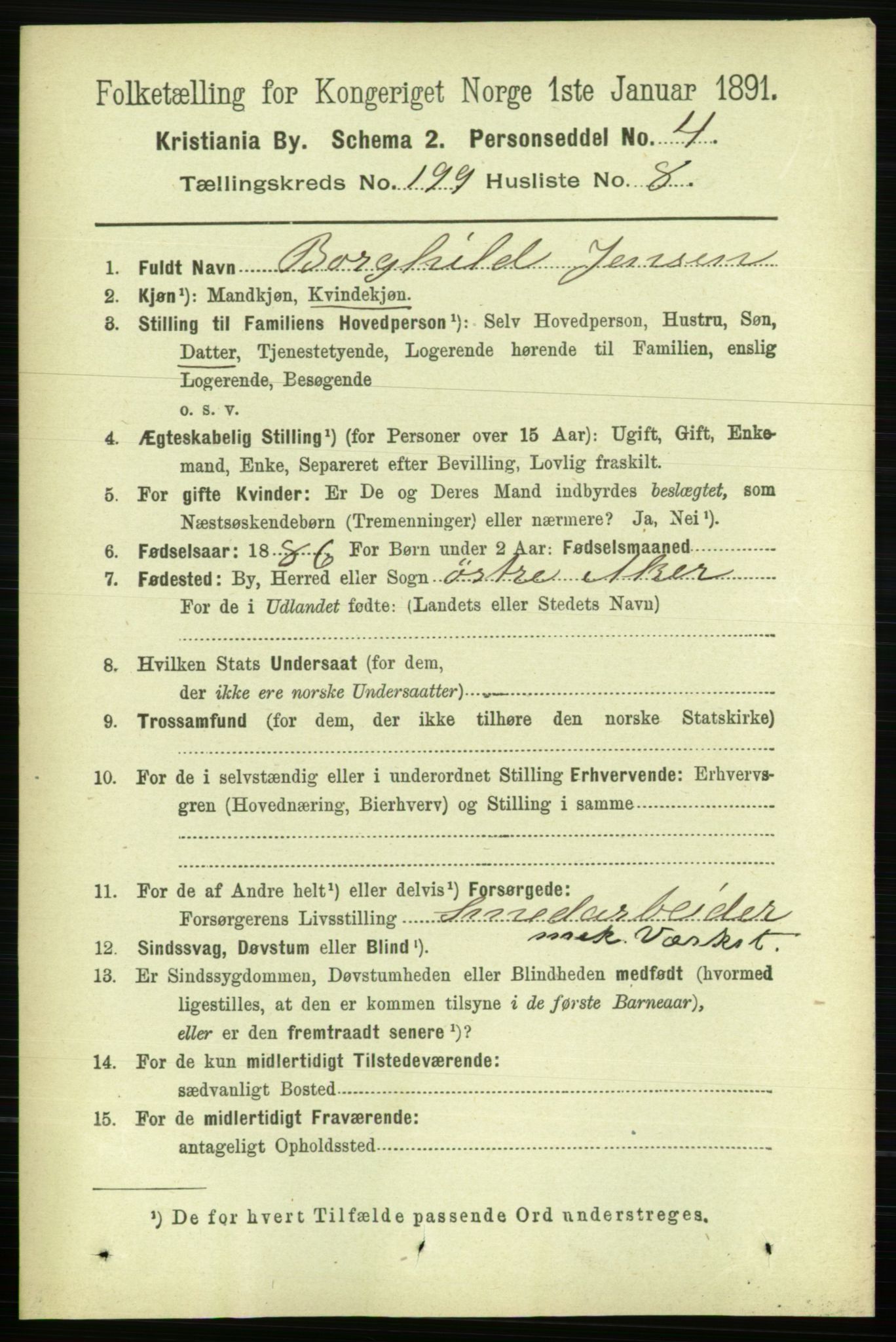 RA, 1891 census for 0301 Kristiania, 1891, p. 119840