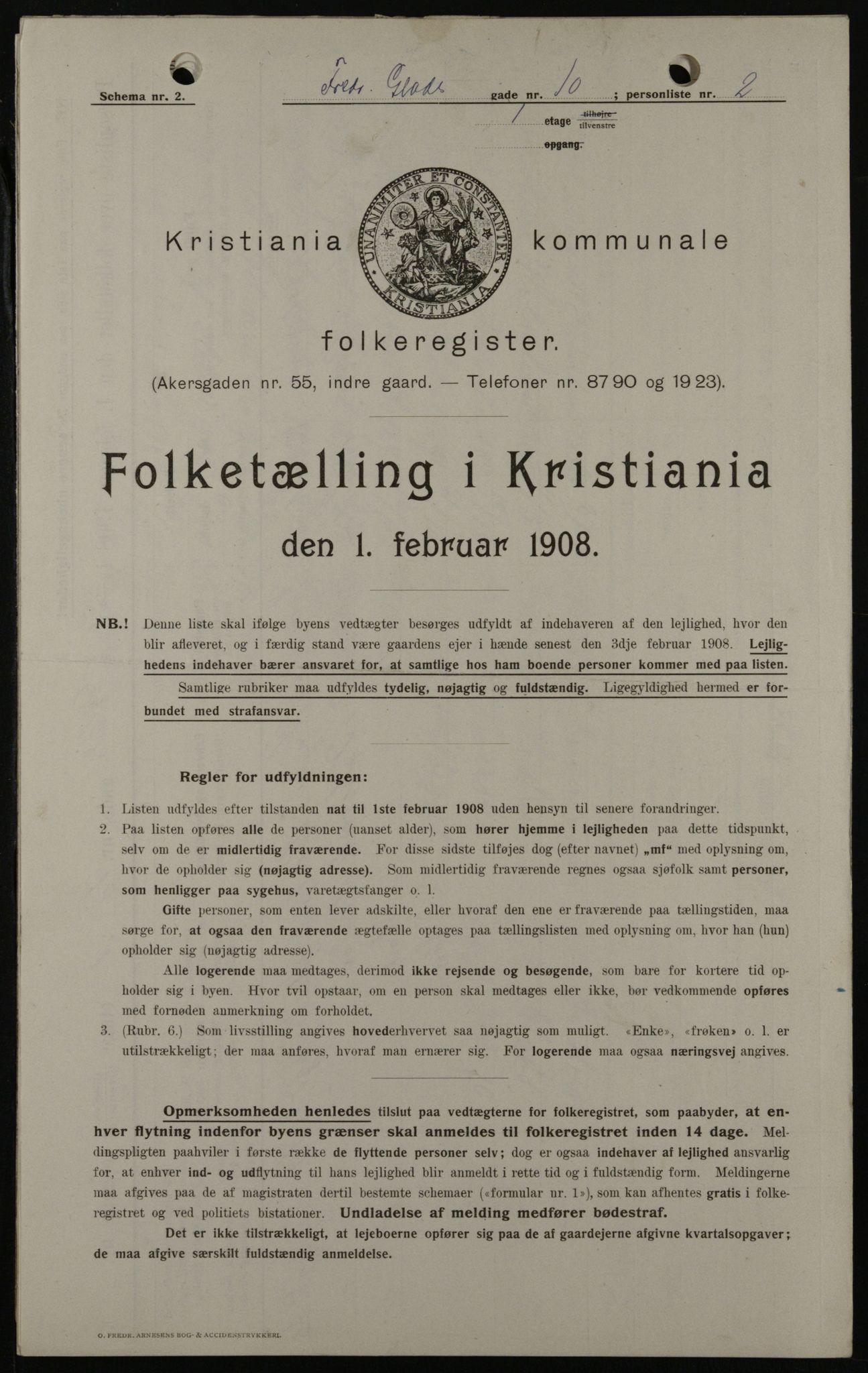 OBA, Municipal Census 1908 for Kristiania, 1908, p. 23979