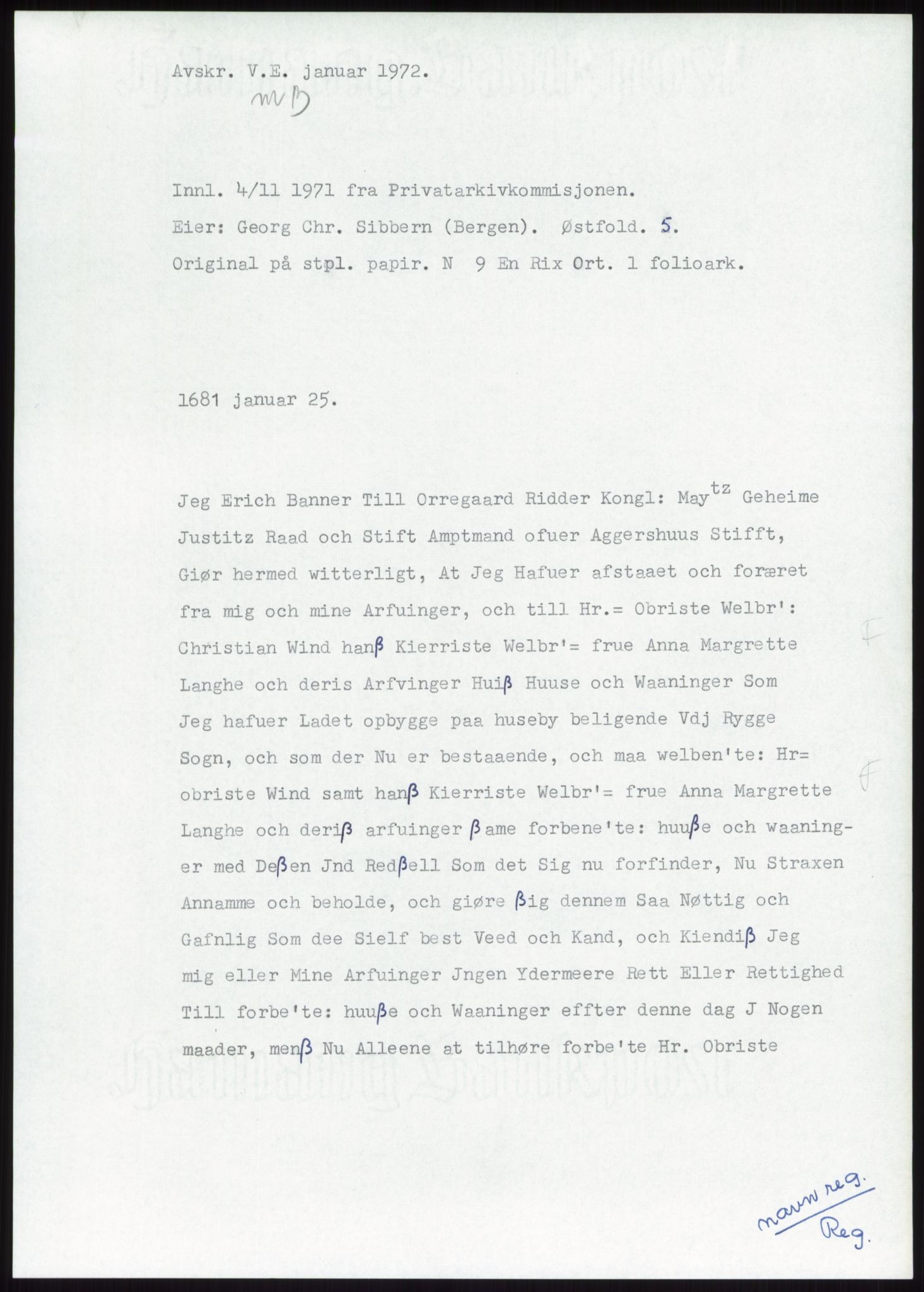 Samlinger til kildeutgivelse, Diplomavskriftsamlingen, RA/EA-4053/H/Ha, p. 915