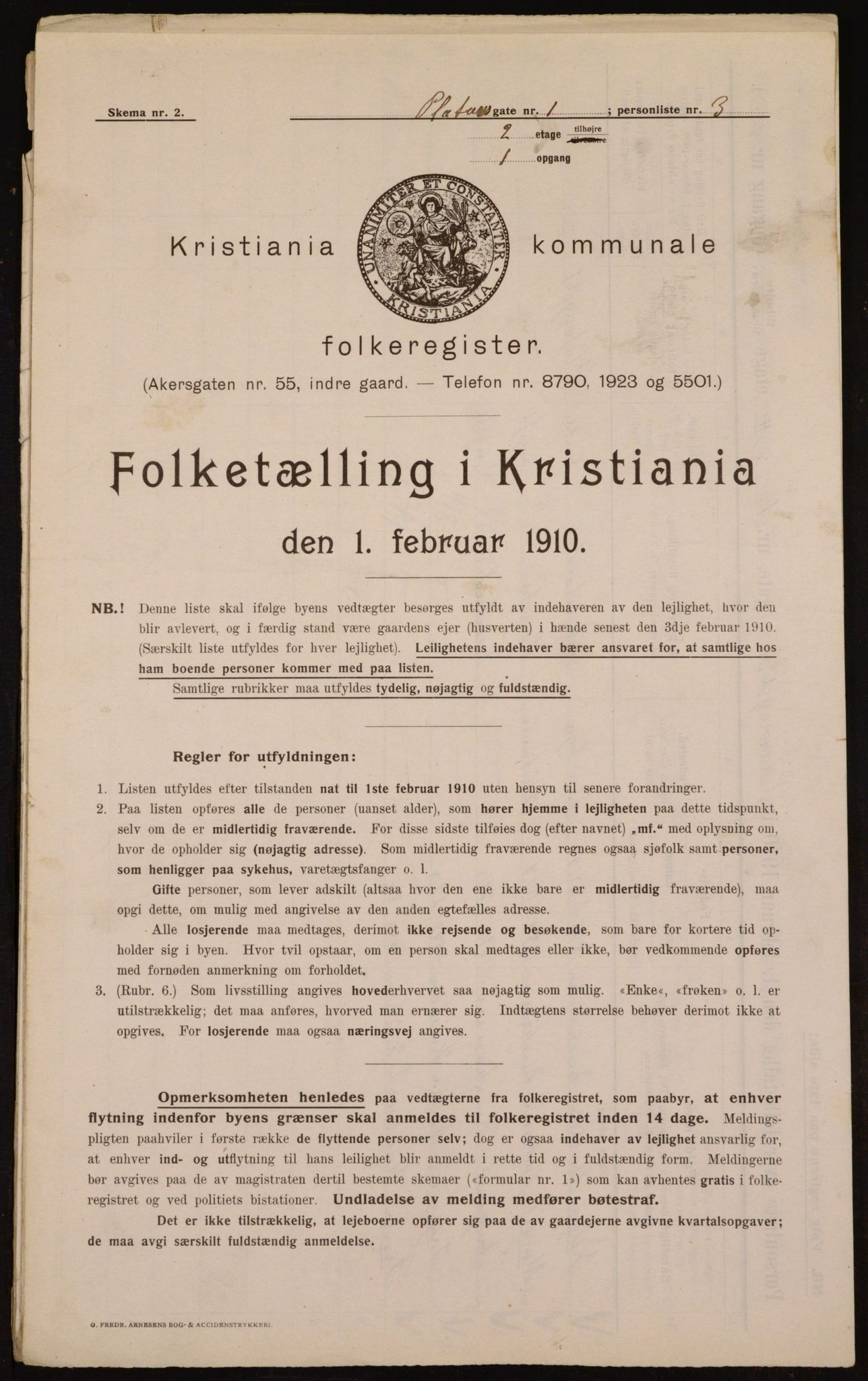 OBA, Municipal Census 1910 for Kristiania, 1910, p. 76973