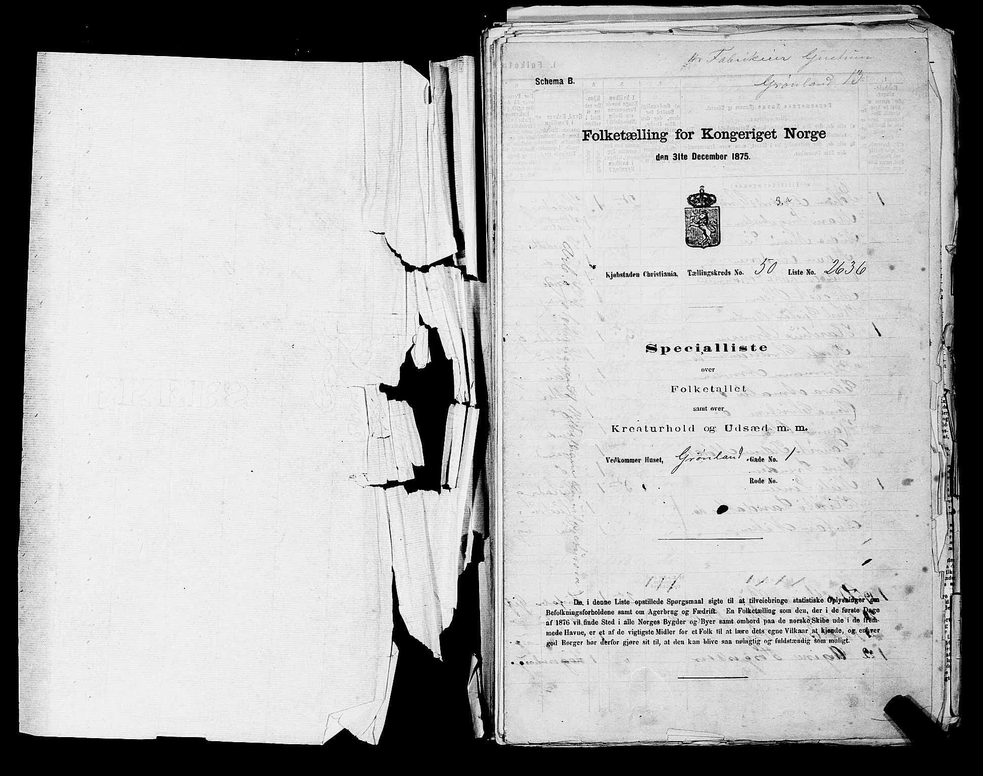 RA, 1875 census for 0301 Kristiania, 1875, p. 7385