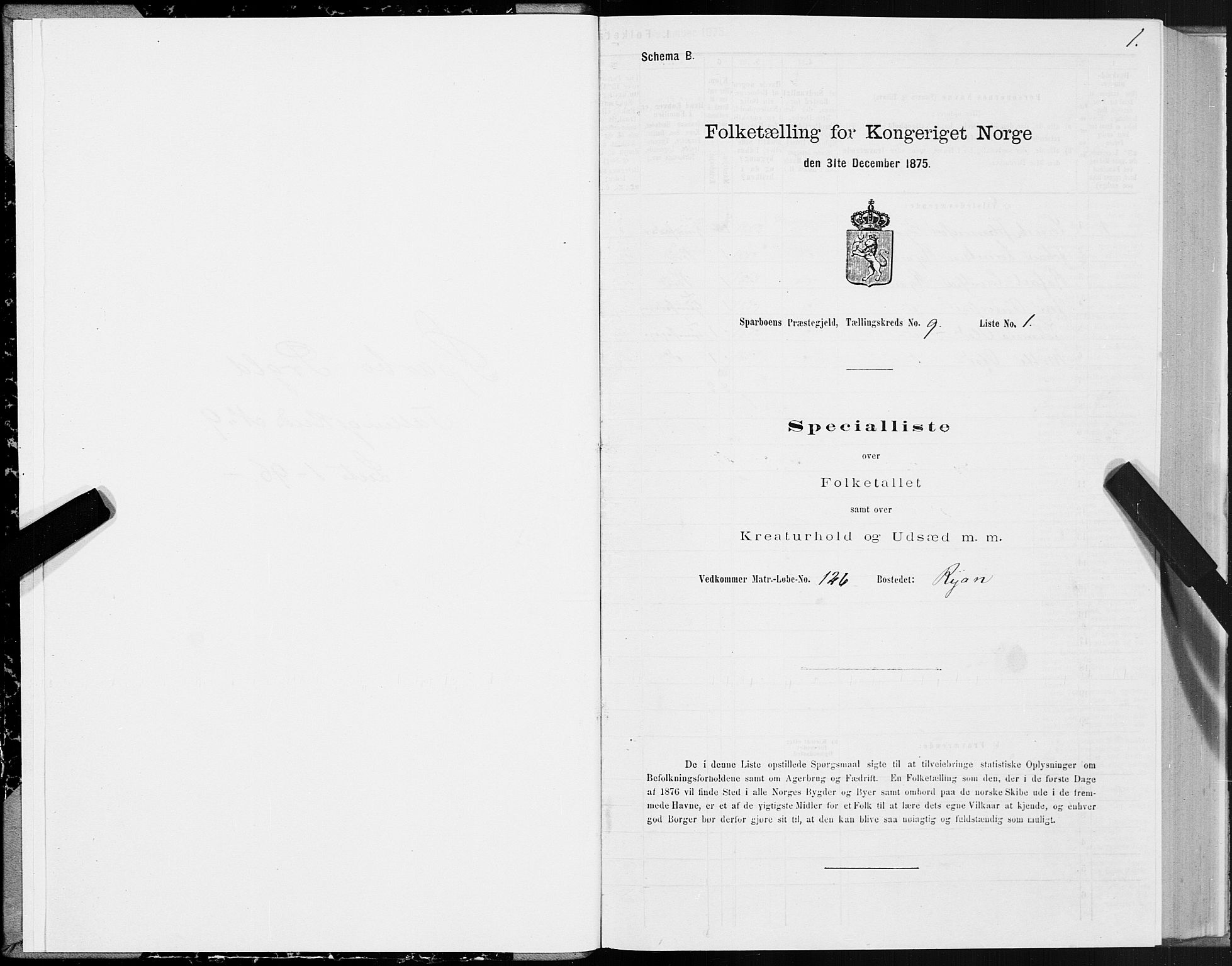 SAT, 1875 census for 1731P Sparbu, 1875, p. 4001