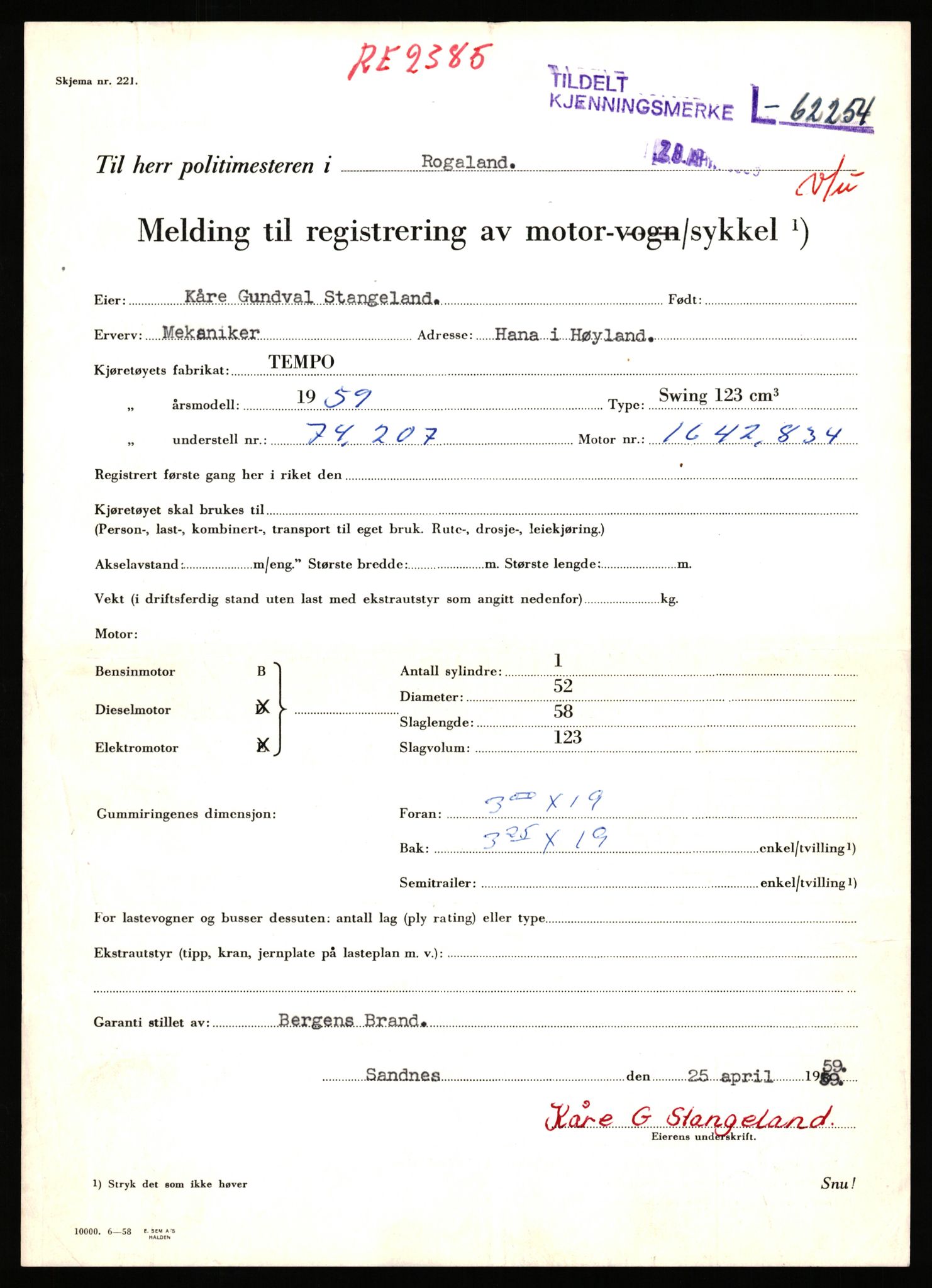 Stavanger trafikkstasjon, SAST/A-101942/0/F/L0062: L-62000 - L-62699, 1930-1971, p. 865