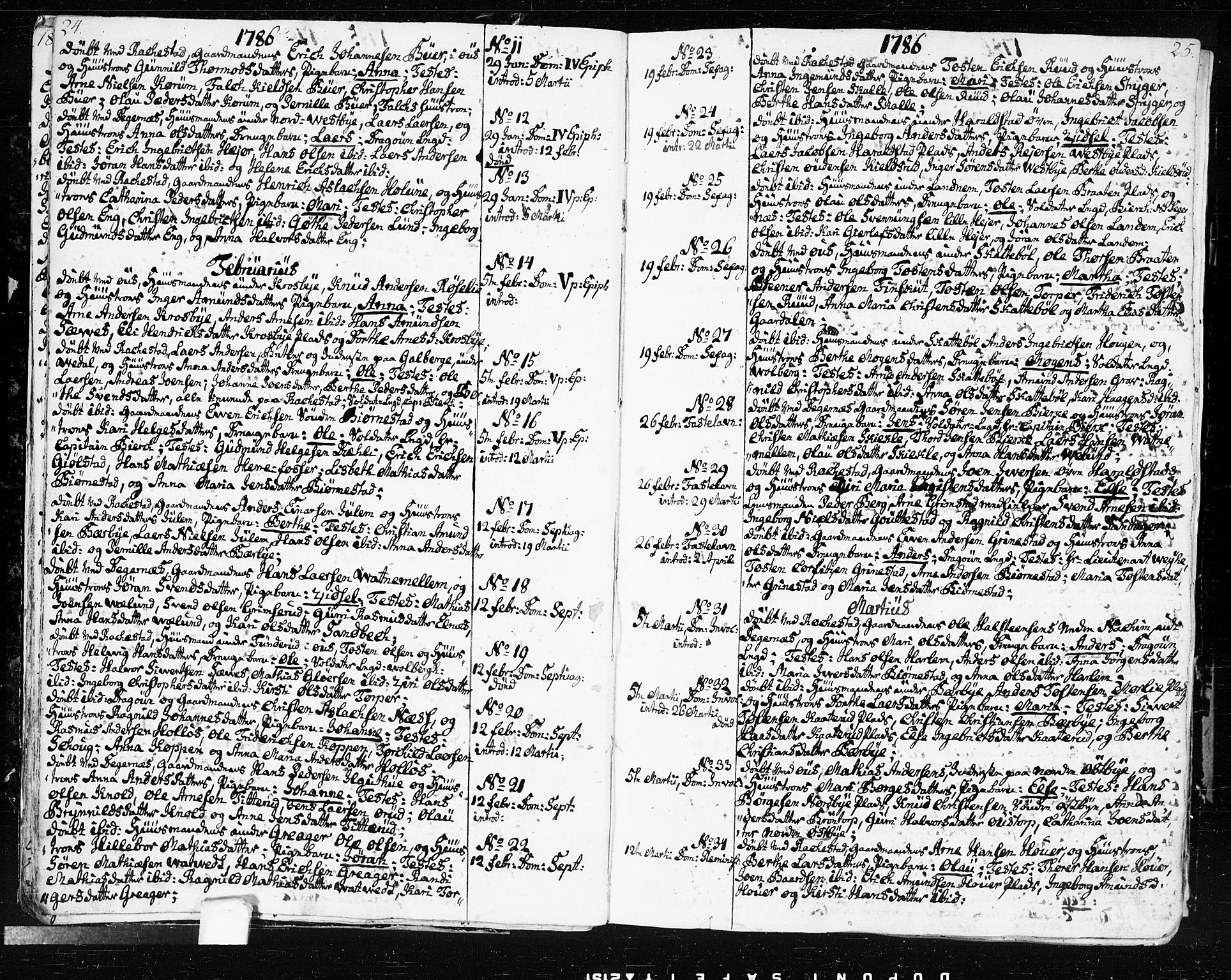 Rakkestad prestekontor Kirkebøker, SAO/A-2008/F/Fa/L0005: Parish register (official) no. I 5, 1784-1814, p. 24-25