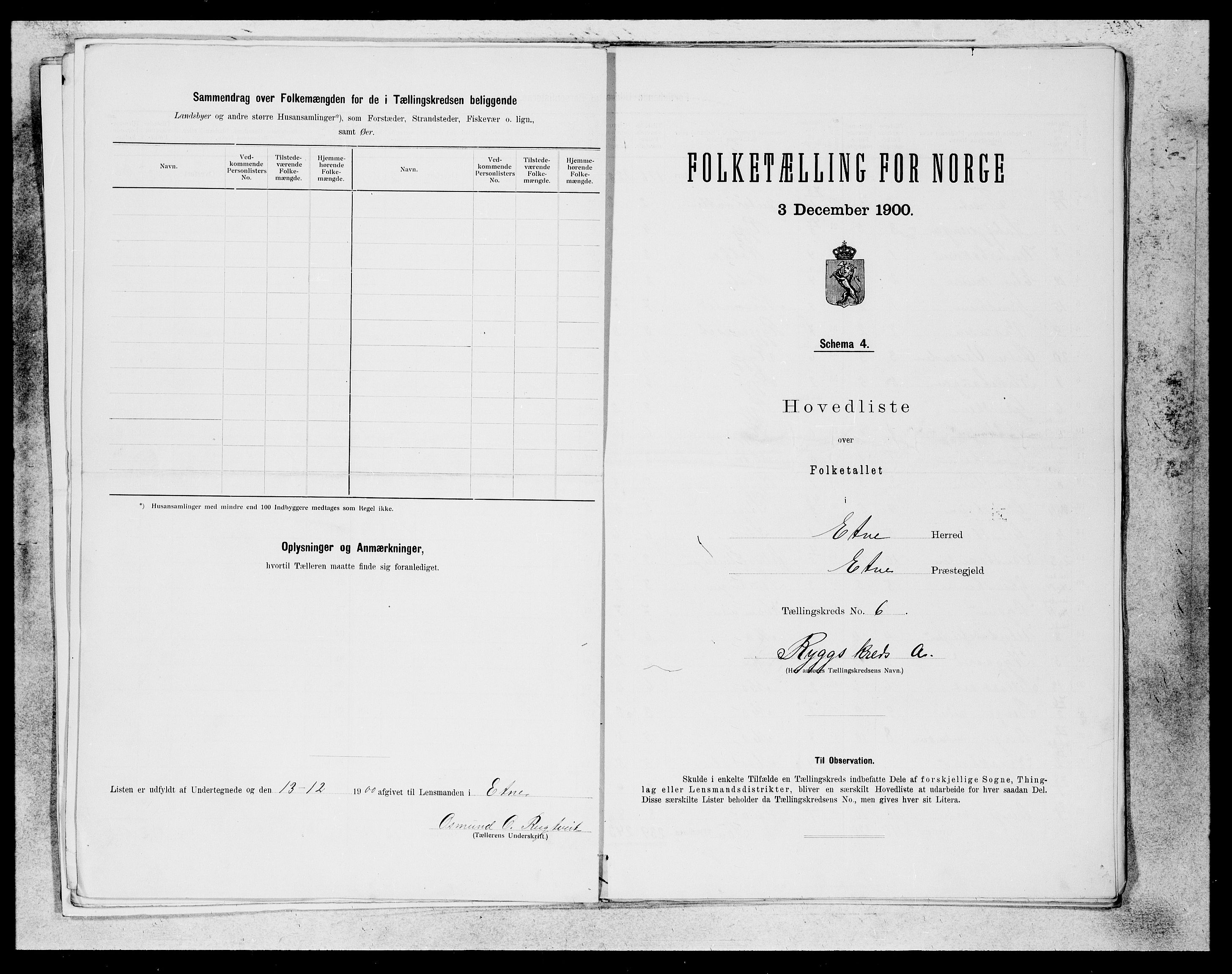 SAB, 1900 census for Etne, 1900, p. 17