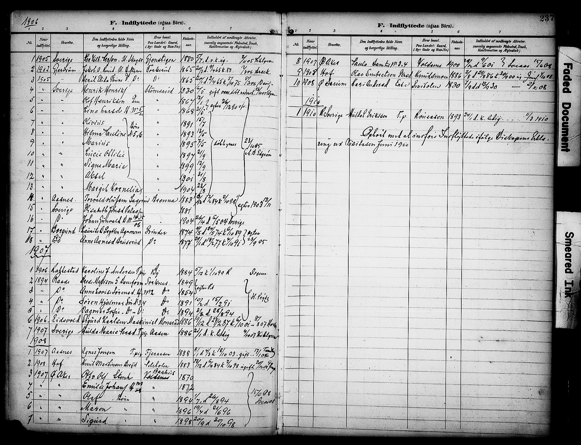 Grue prestekontor, AV/SAH-PREST-036/H/Ha/Haa/L0013: Parish register (official) no. 13, 1898-1910, p. 237