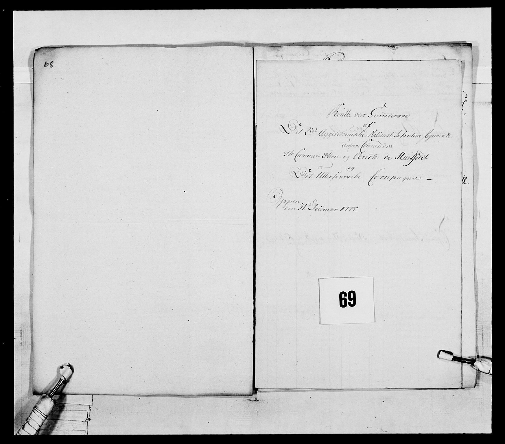 Generalitets- og kommissariatskollegiet, Det kongelige norske kommissariatskollegium, AV/RA-EA-5420/E/Eh/L0043a: 2. Akershusiske nasjonale infanteriregiment, 1767-1778, p. 482