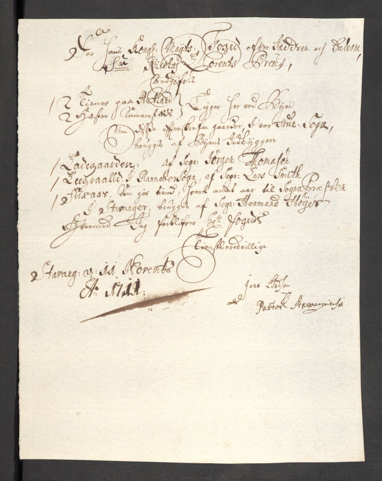 Rentekammeret inntil 1814, Reviderte regnskaper, Fogderegnskap, AV/RA-EA-4092/R46/L2735: Fogderegnskap Jæren og Dalane, 1711, p. 97