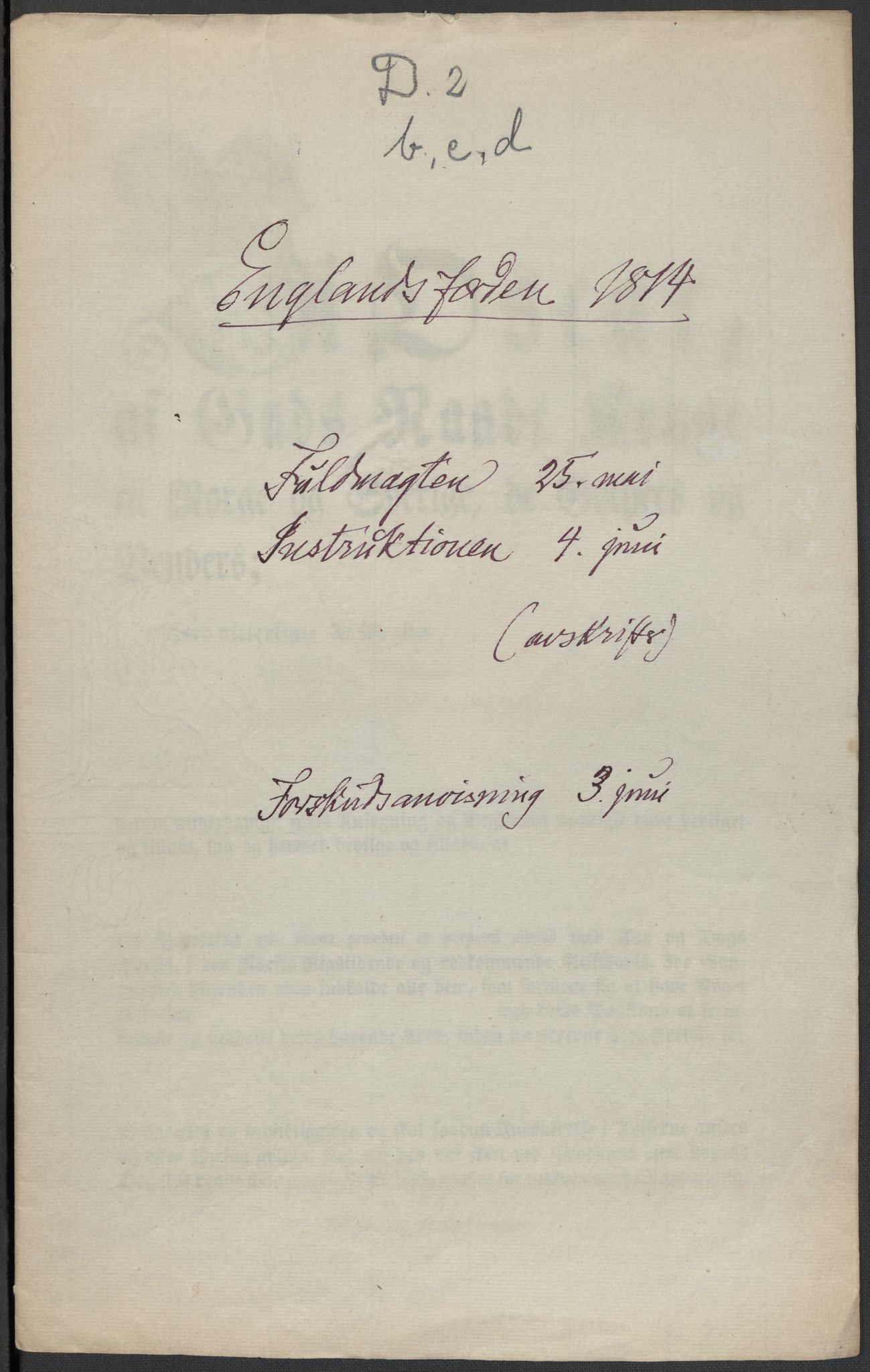 Christie, Wilhelm Frimann Koren, RA/PA-0014/F/L0004: Christies dokumenter fra 1814, 1814, p. 158